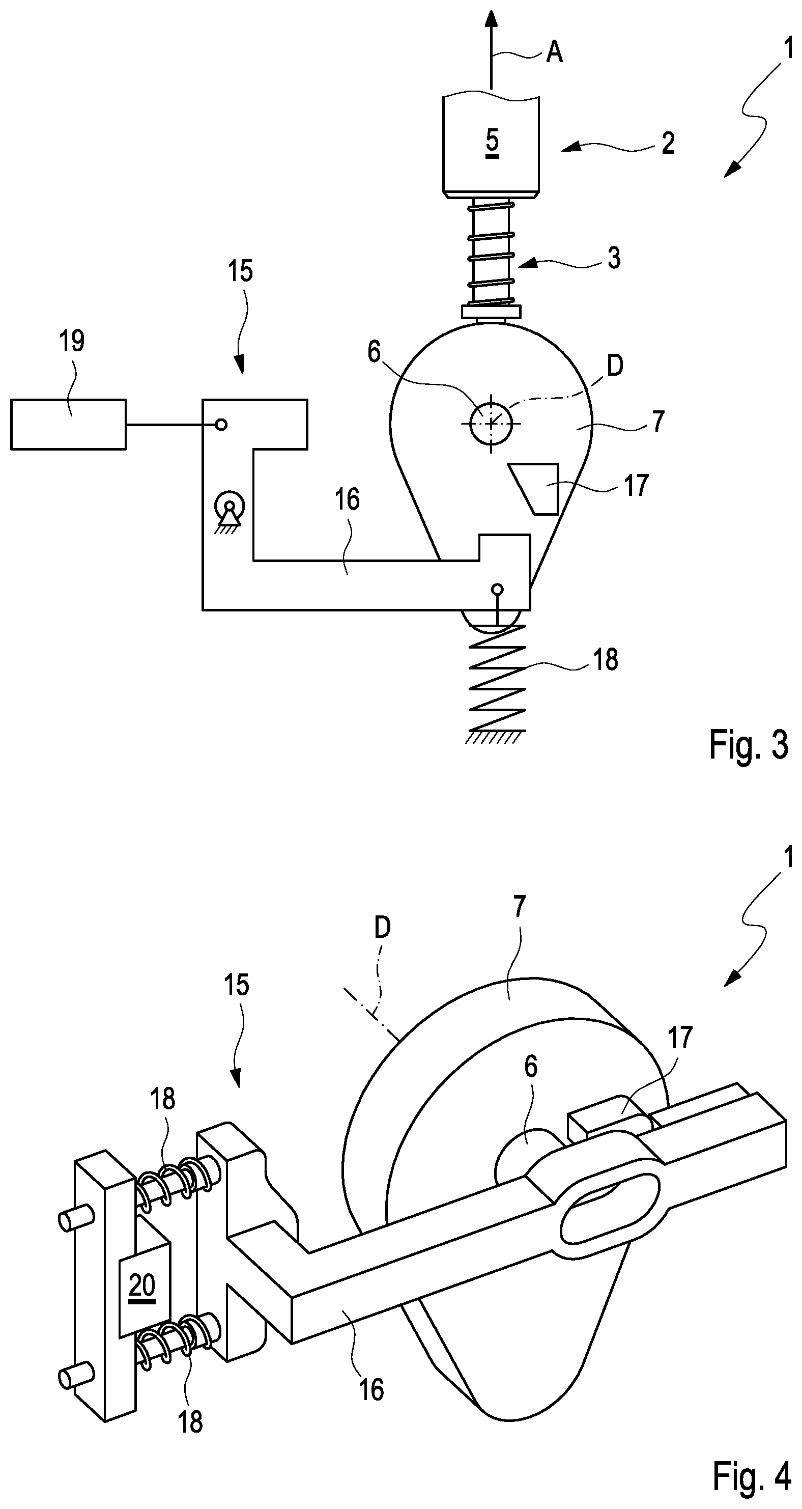 Patent US11781648 Figure 2 – Parking lock for a transmission of an electric or hybrid vehicle