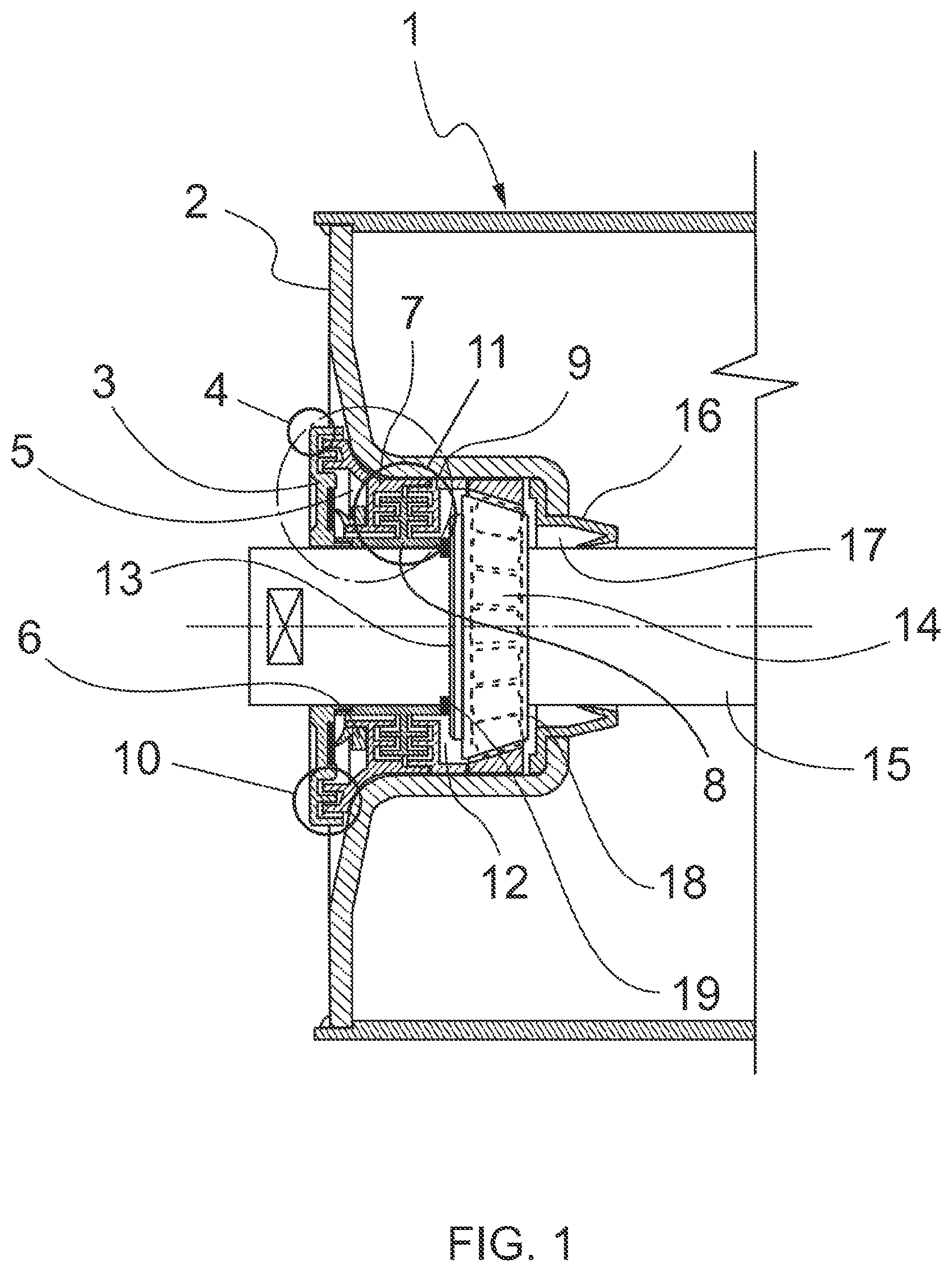 Patent US11781649 — External material intrusion-proof sealing system for rollers used in conveyor belts for bulk materials — Figure 1