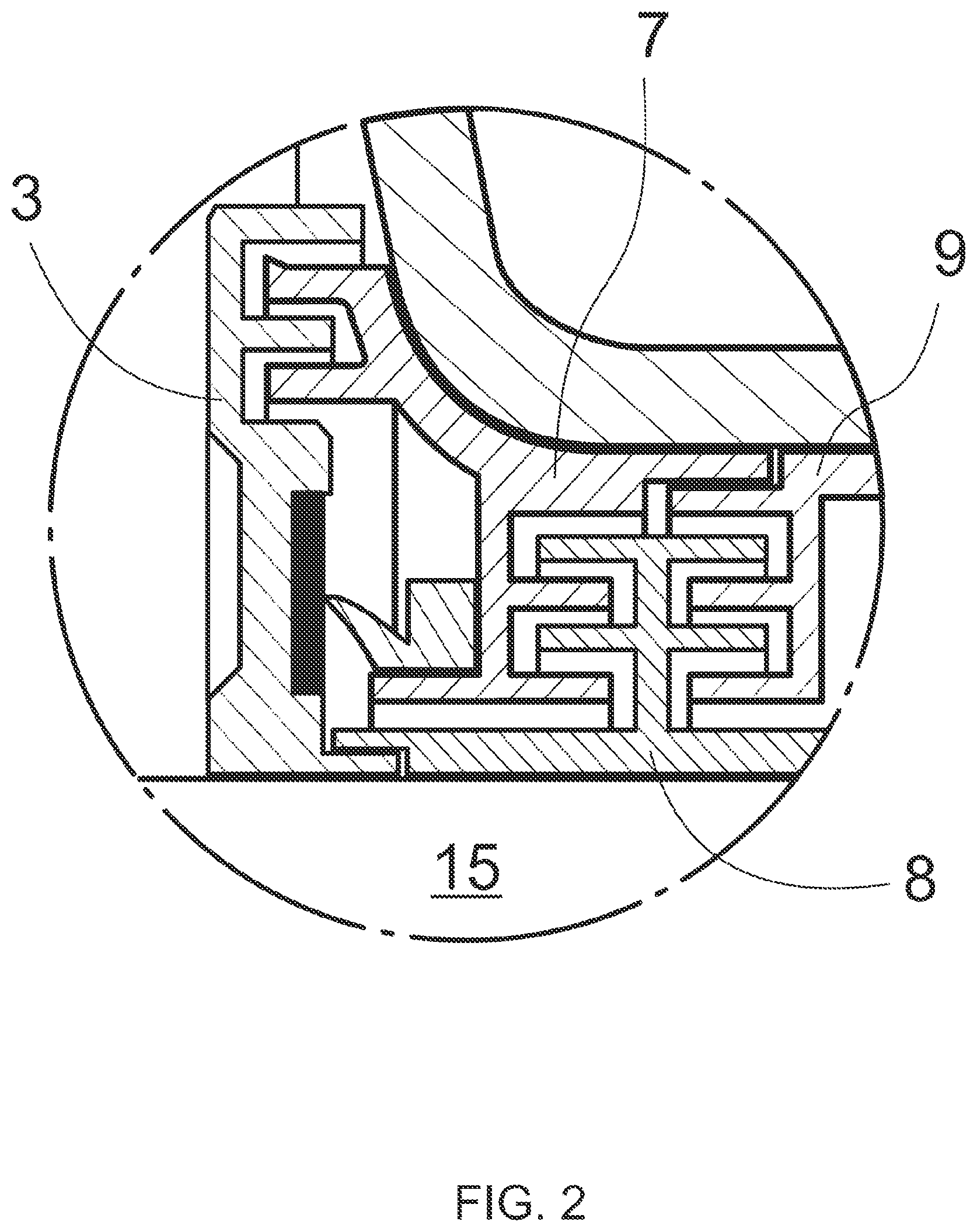 Patent US11781649 Figure 2 – External material intrusion-proof sealing system for rollers used in conveyor belts for bulk materials