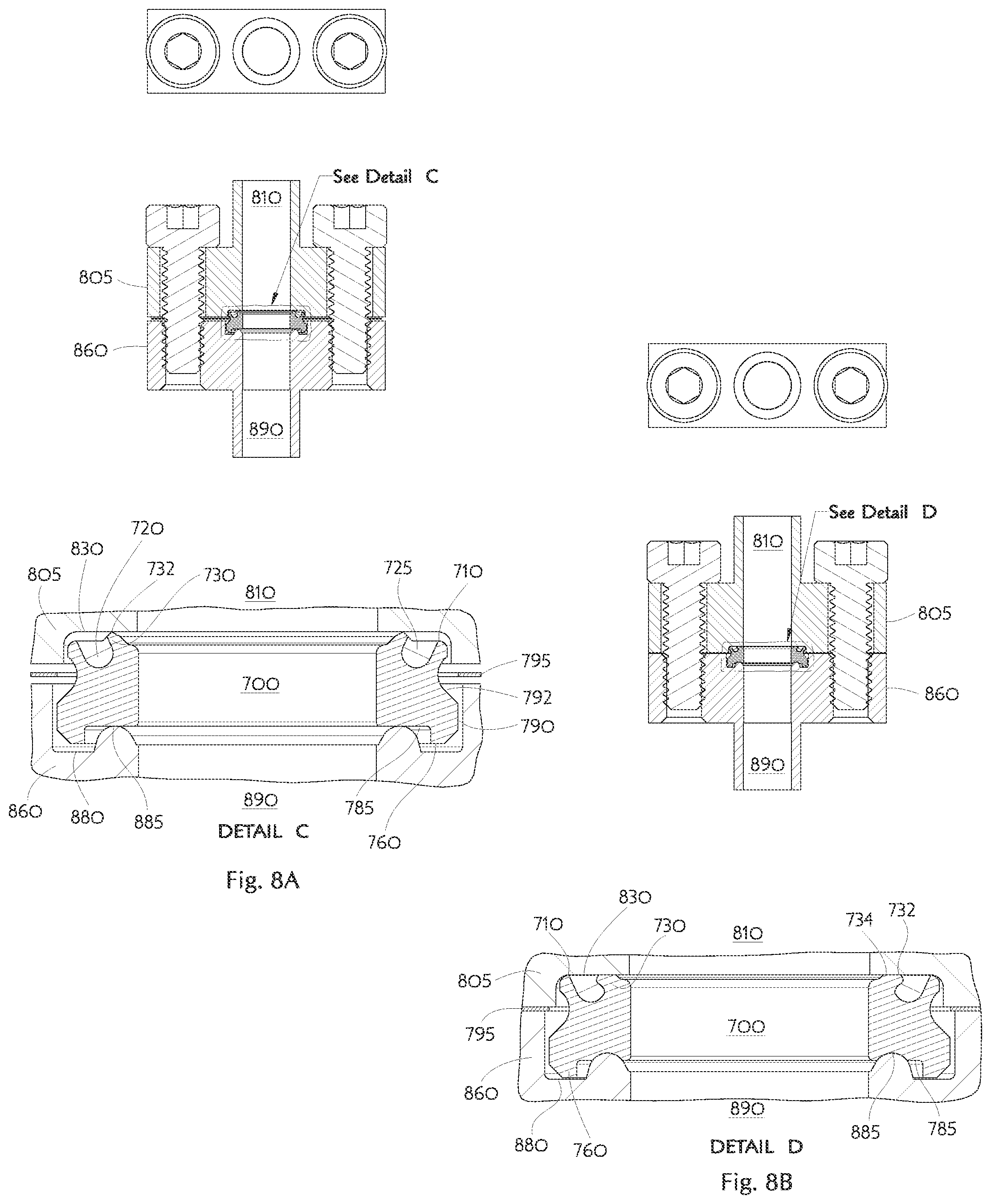 Patent US11781651 Figure 8 – Ultra-seal gasket for joining high purity fluid pathways
