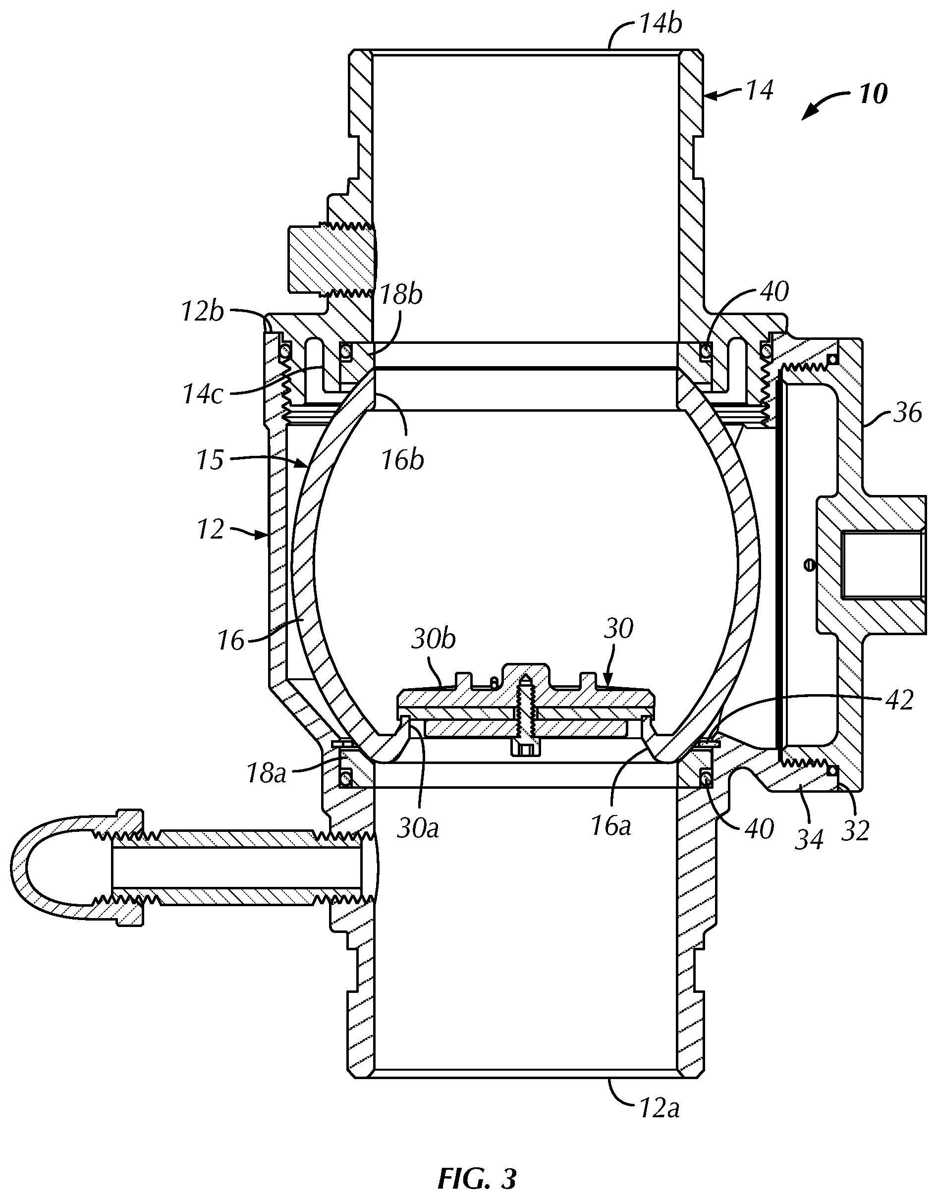 Patent US11781658 Figure 3 – Ball valve assembly