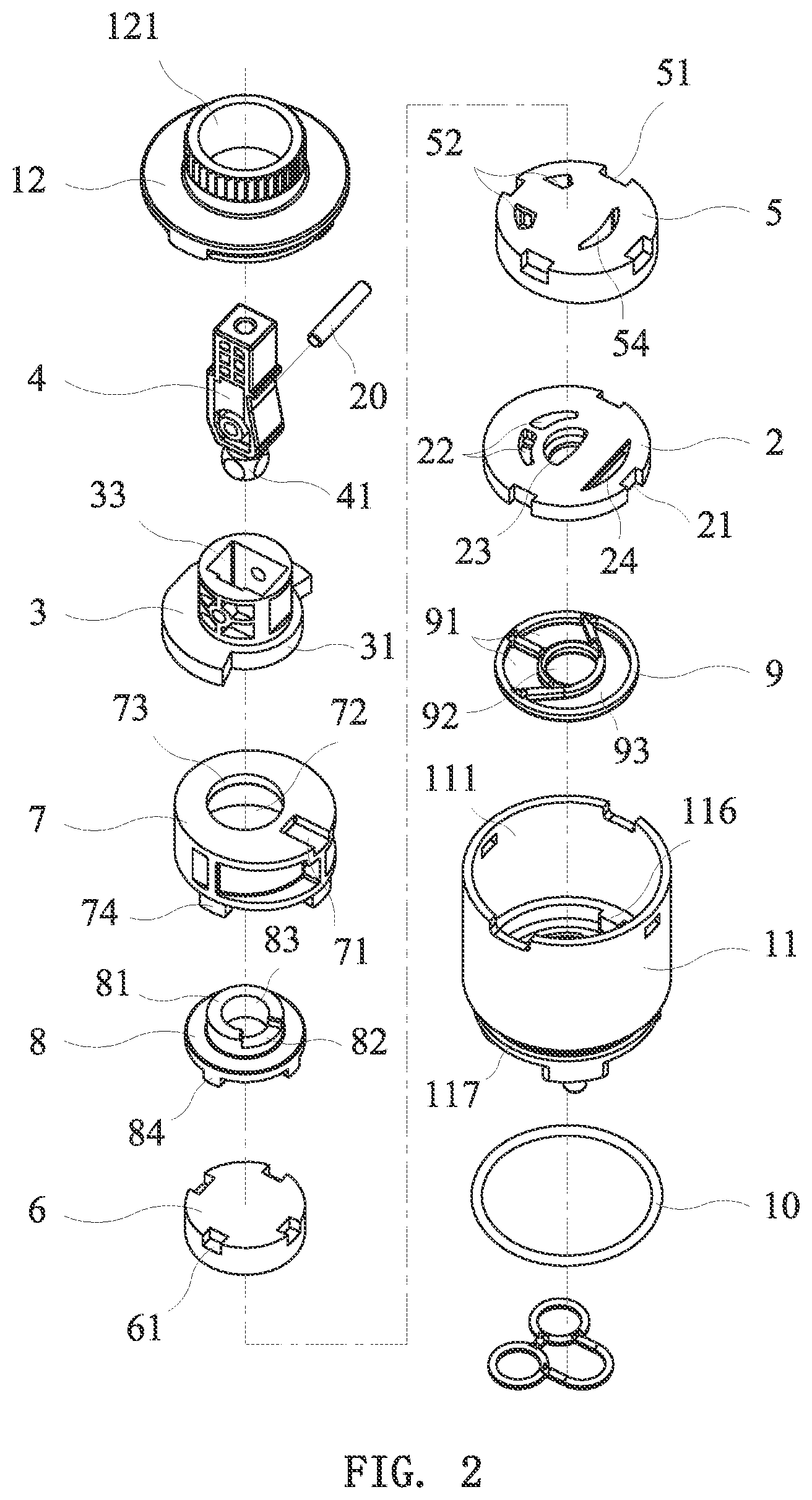 Patent US11781661 Figure 2 – Valve core for faucet