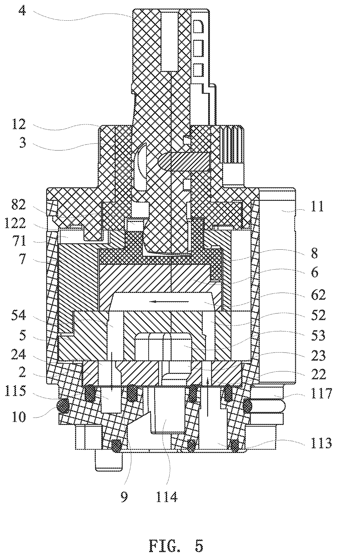 Patent US11781661 Figure 5 – Valve core for faucet