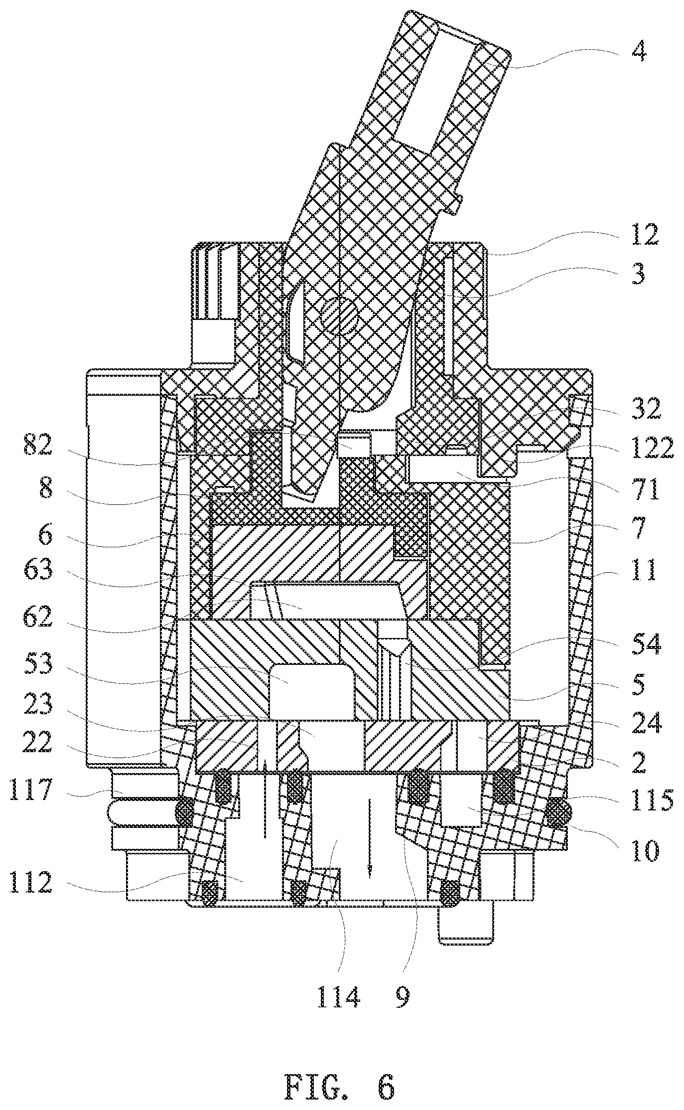 Patent US11781661 Figure 6 – Valve core for faucet