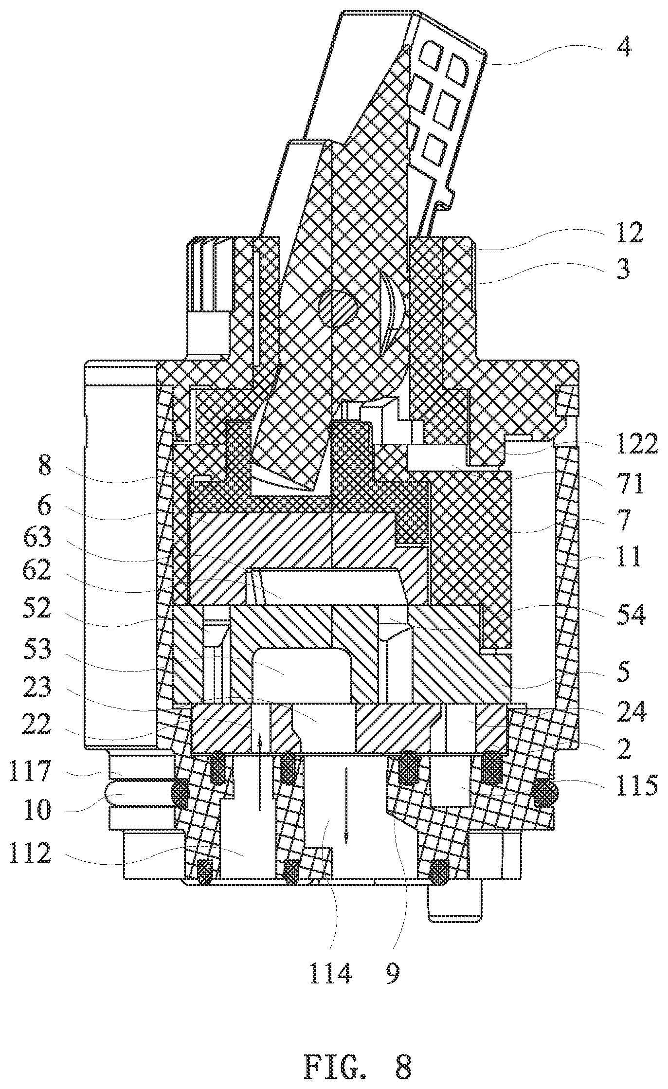Patent US11781661 Figure 8 – Valve core for faucet