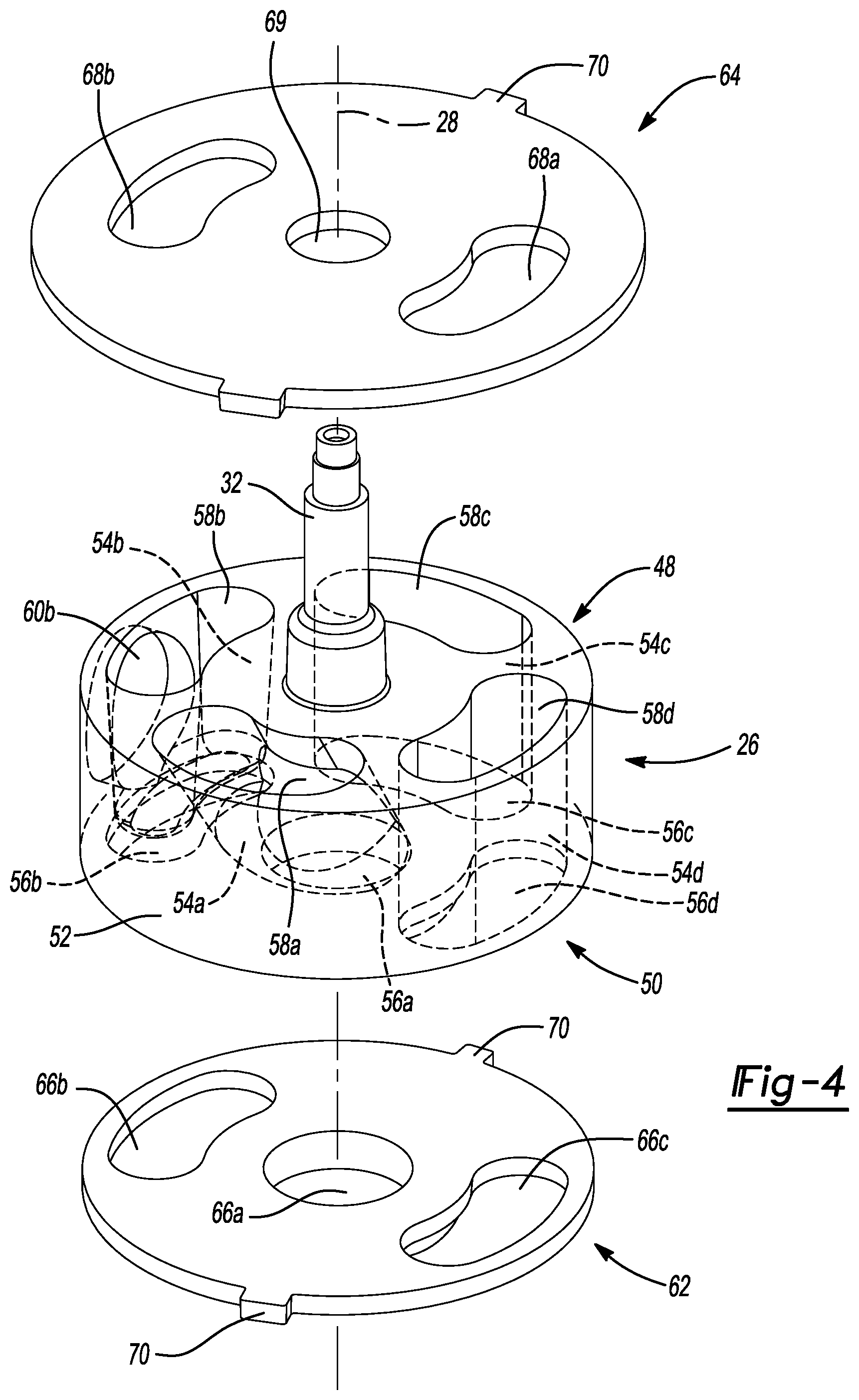 Patent US11781662 Figure 4 – Multi-port rotary actuated valve assembly