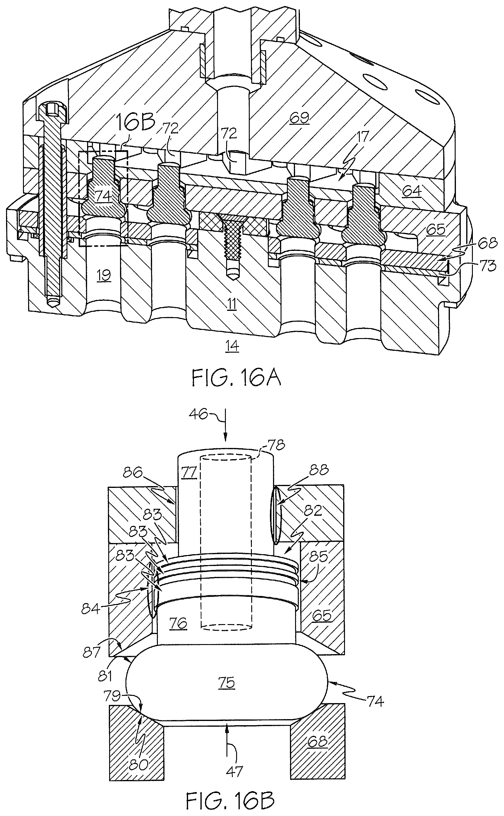 Patent US11781664 Figure 19 – Valve poppets and valve seats for high-speed reciprocating compressor capacity unloaders