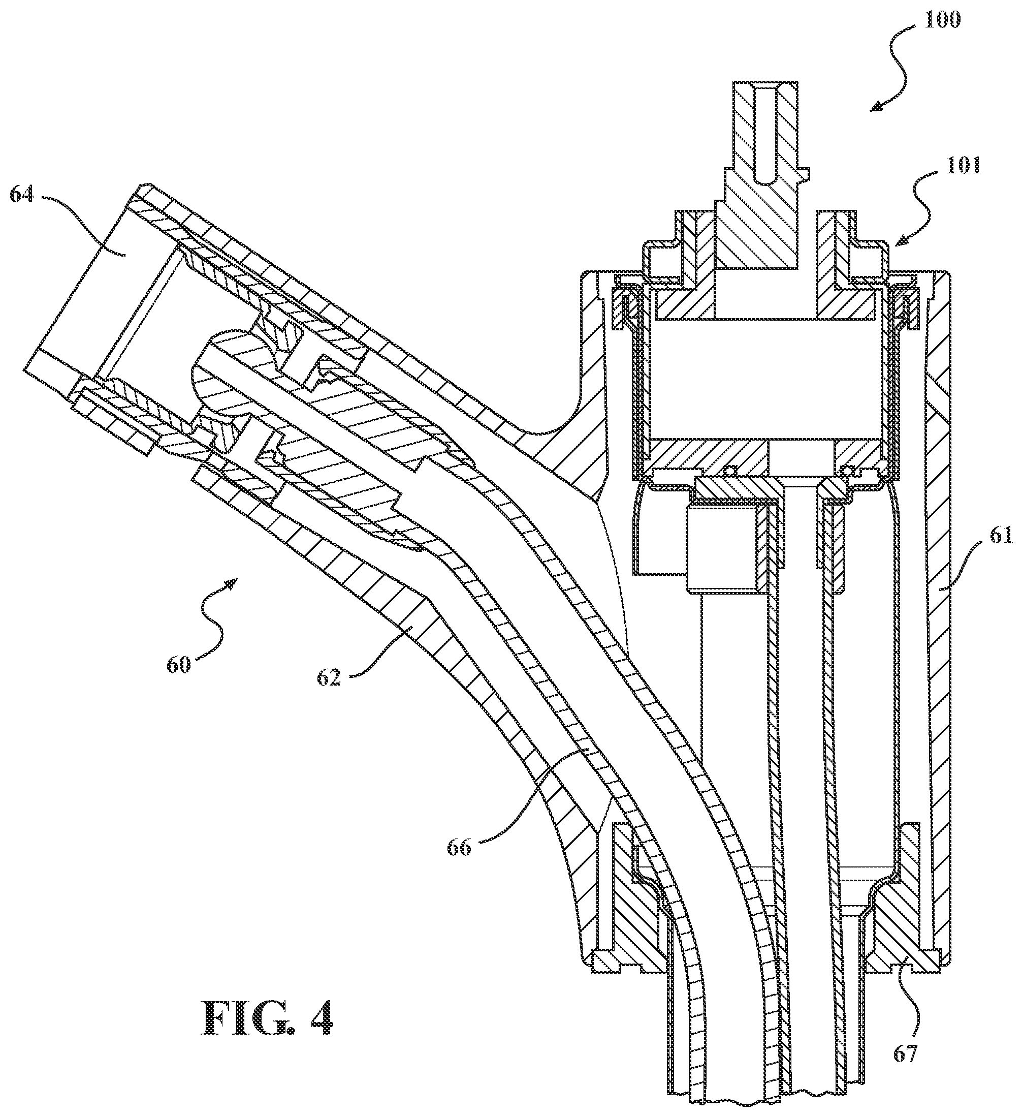 Patent US11781665 Figure 4 – Faucet with integrated valve