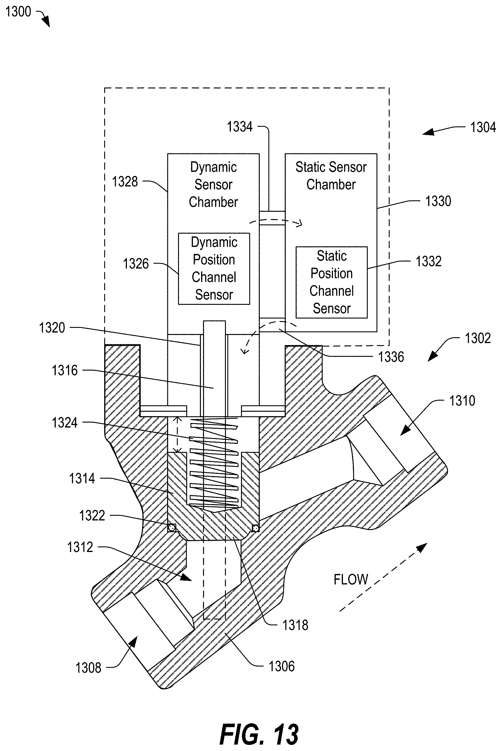 Patent US11781668 Figure 13 – Valve unit including a reinforcement mechanism with optional sensor assembly