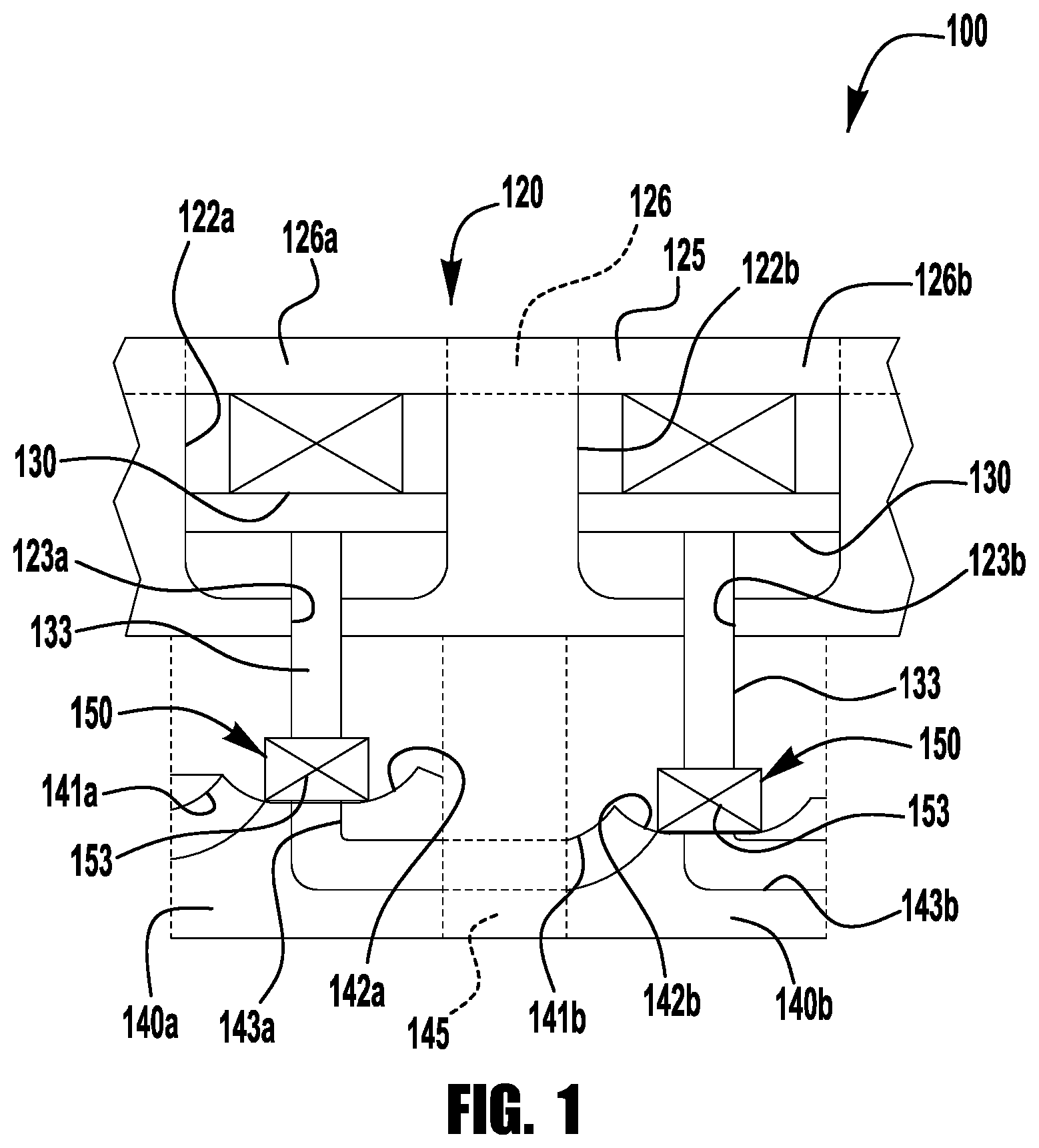 Patent US11781671 Figure 1 – Valve manifold arrangements for fluid distribution system