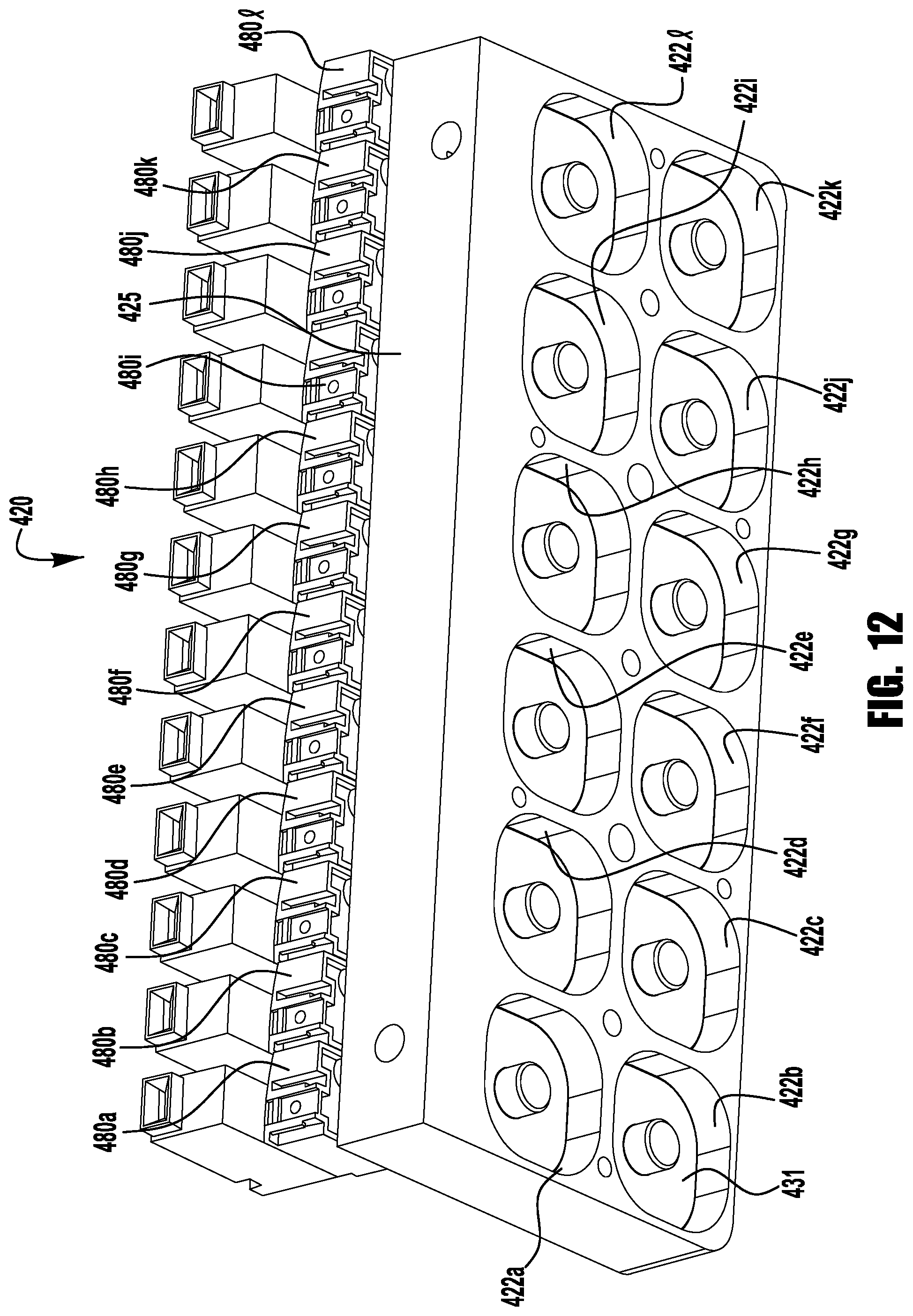 Patent US11781671 Figure 13 – Valve manifold arrangements for fluid distribution system