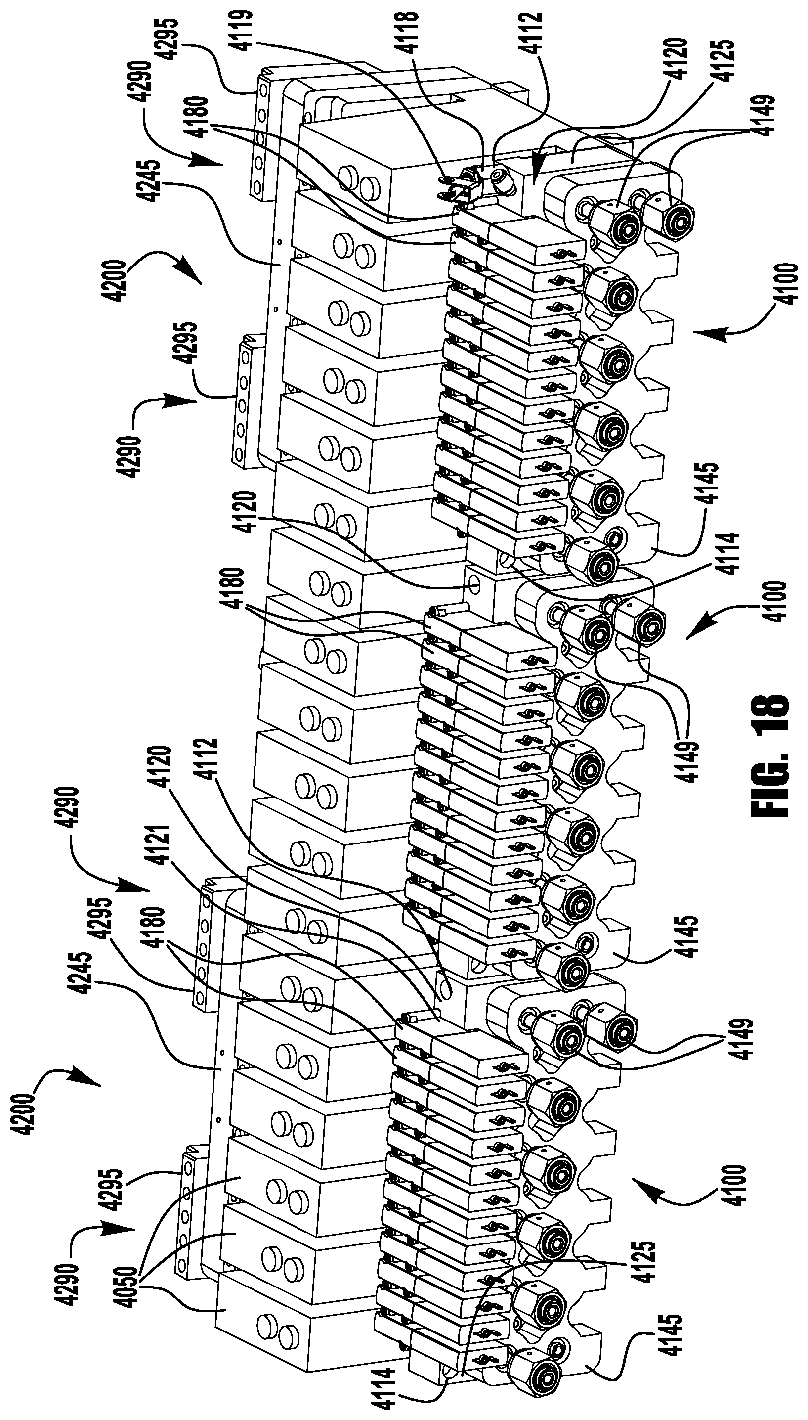 Patent US11781671 Figure 18 – Valve manifold arrangements for fluid distribution system