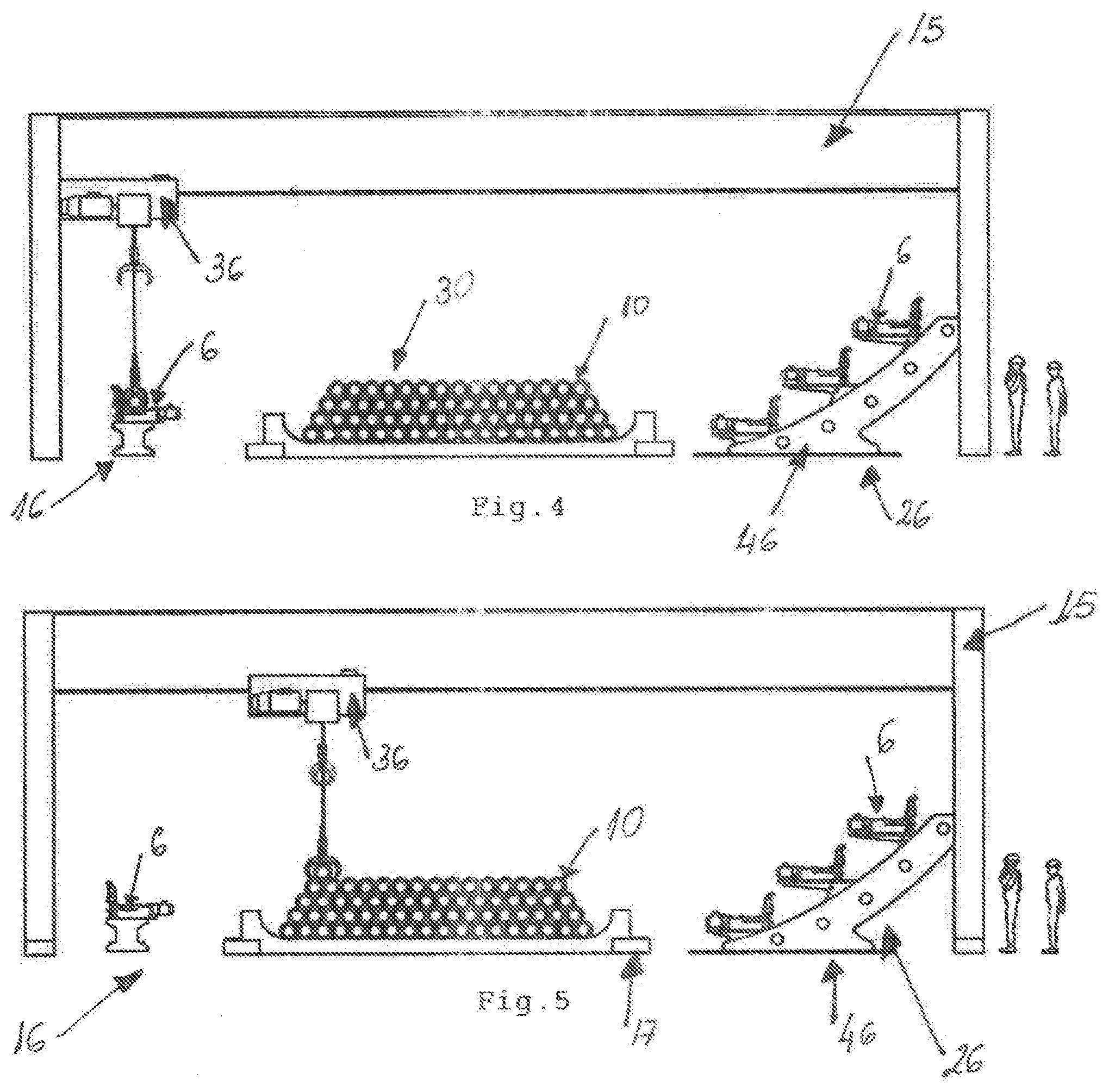 Patent US11781675 Figure 4 – Method for manufacture, assembly and continuous construction of pipe sections in a spoolbase with gradual movement