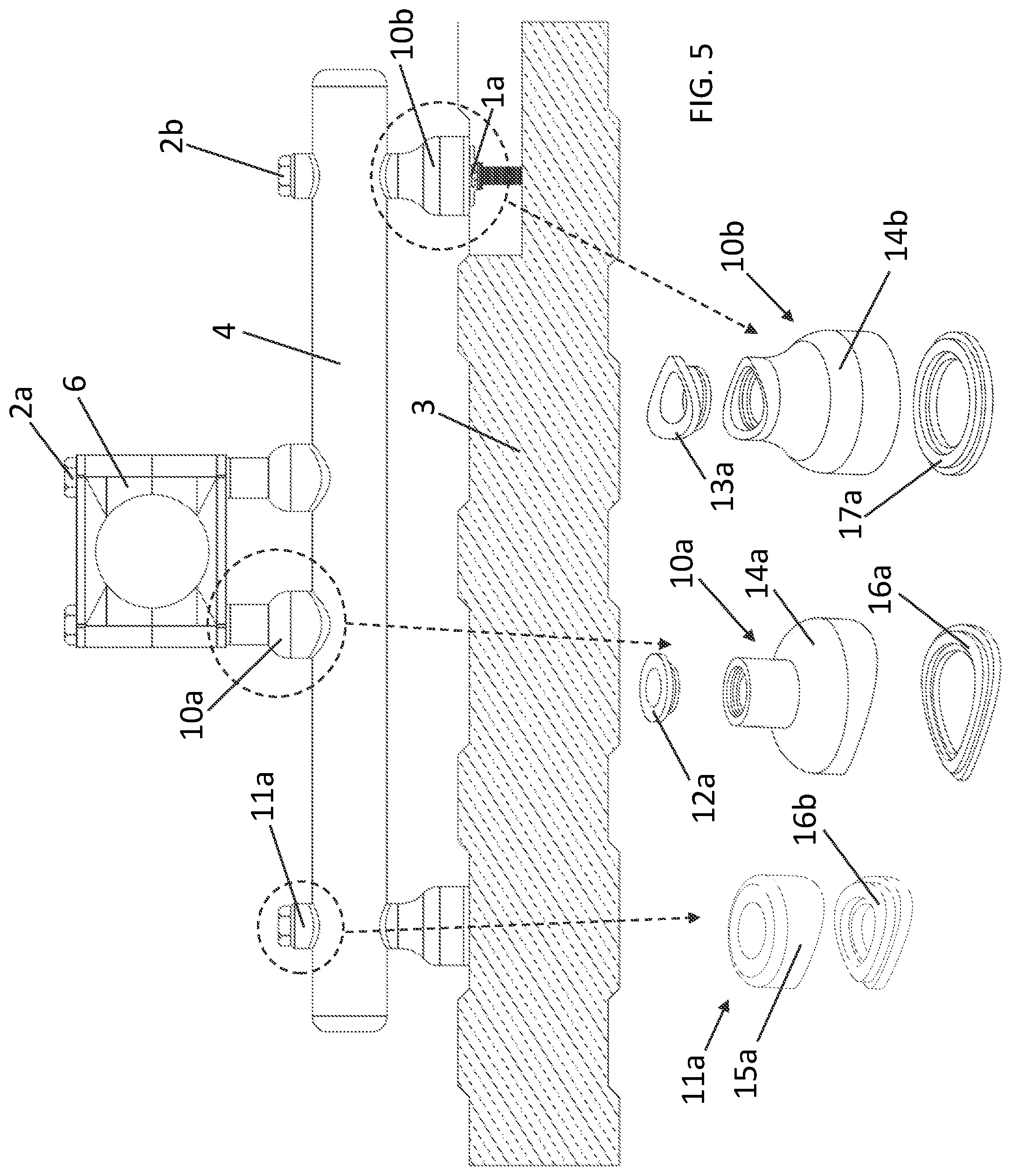 Patent US11781676 Figure 13 – Zero caulk hygienic sealing standoff