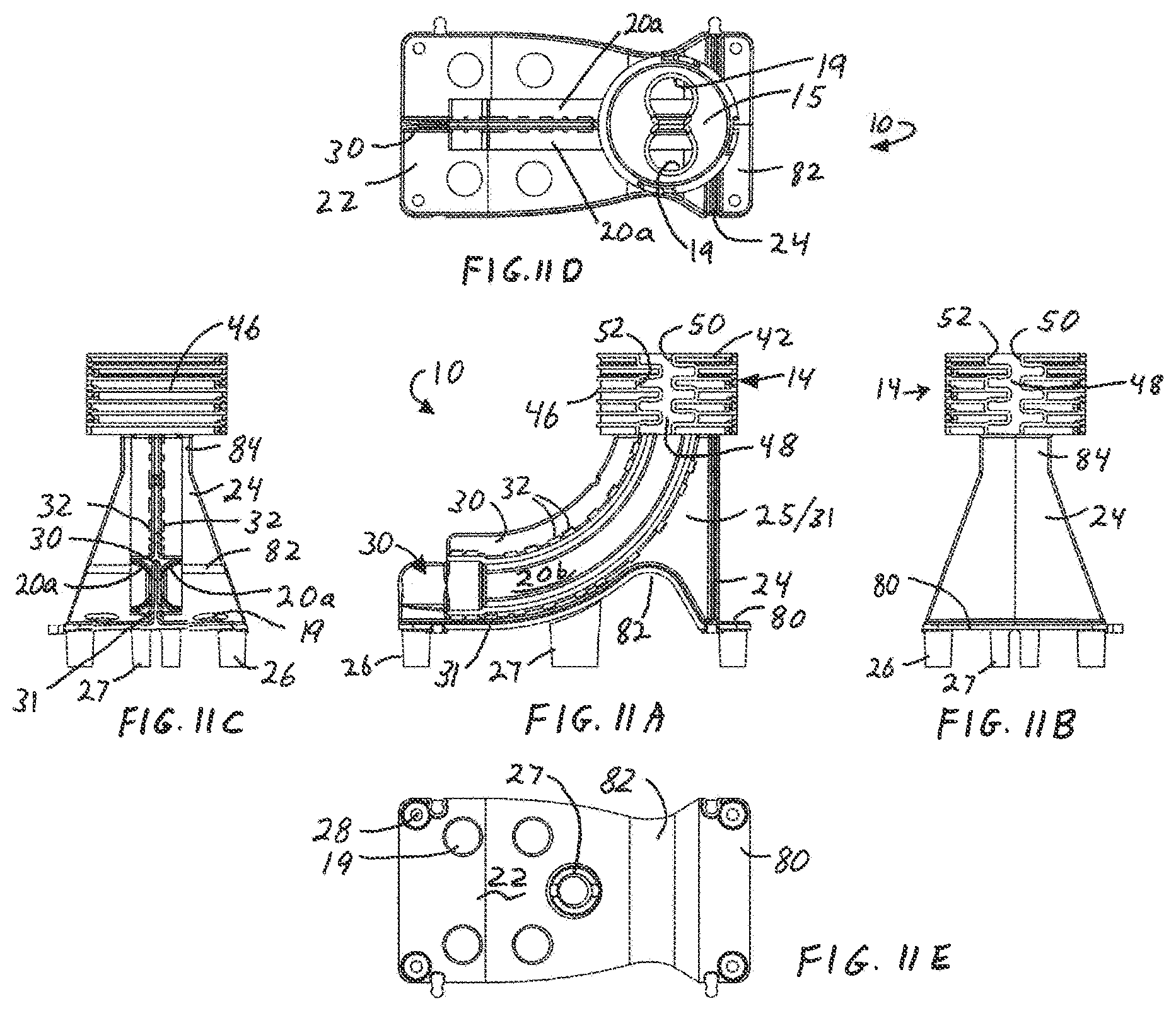 Patent US11781677 Figure 11 – Bracket for positioning and protecting pipes in concrete