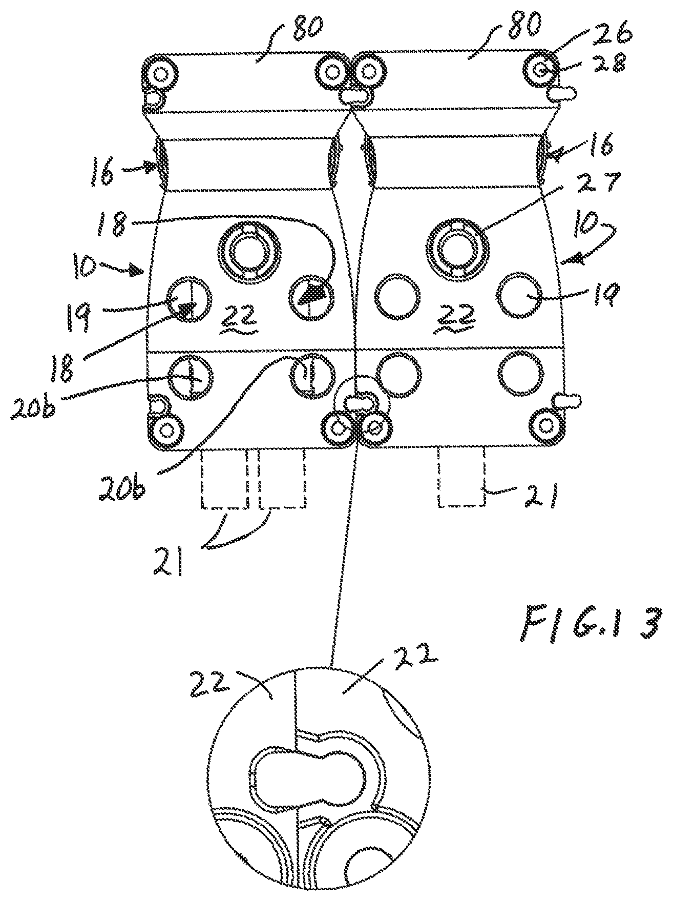 Patent US11781677 Figure 13 – Bracket for positioning and protecting pipes in concrete