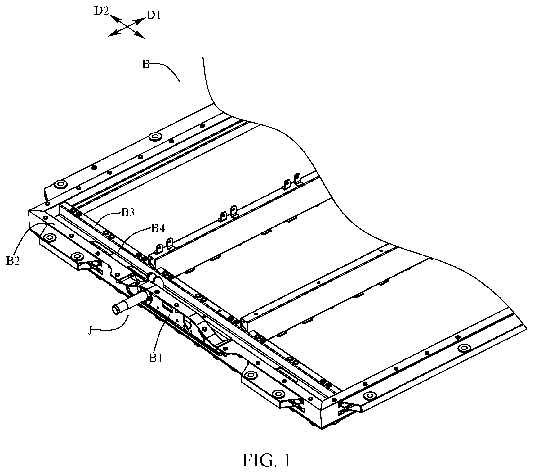 Patent US11781679 Figure 1 – Heat exchange pipe joint and battery pack