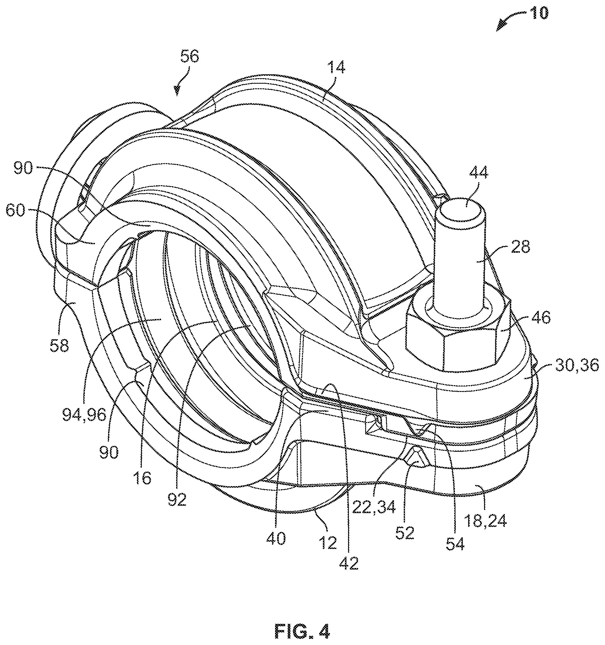 Patent US11781683 Figure 4 – Shrouded coupling