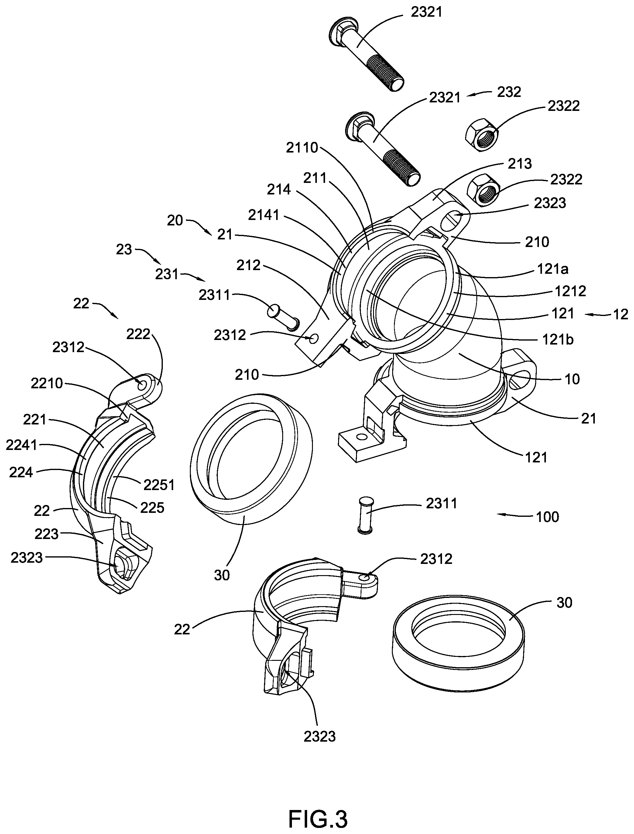Patent US11781685 Figure 2 – Quick-fitting pipe fitting assembly