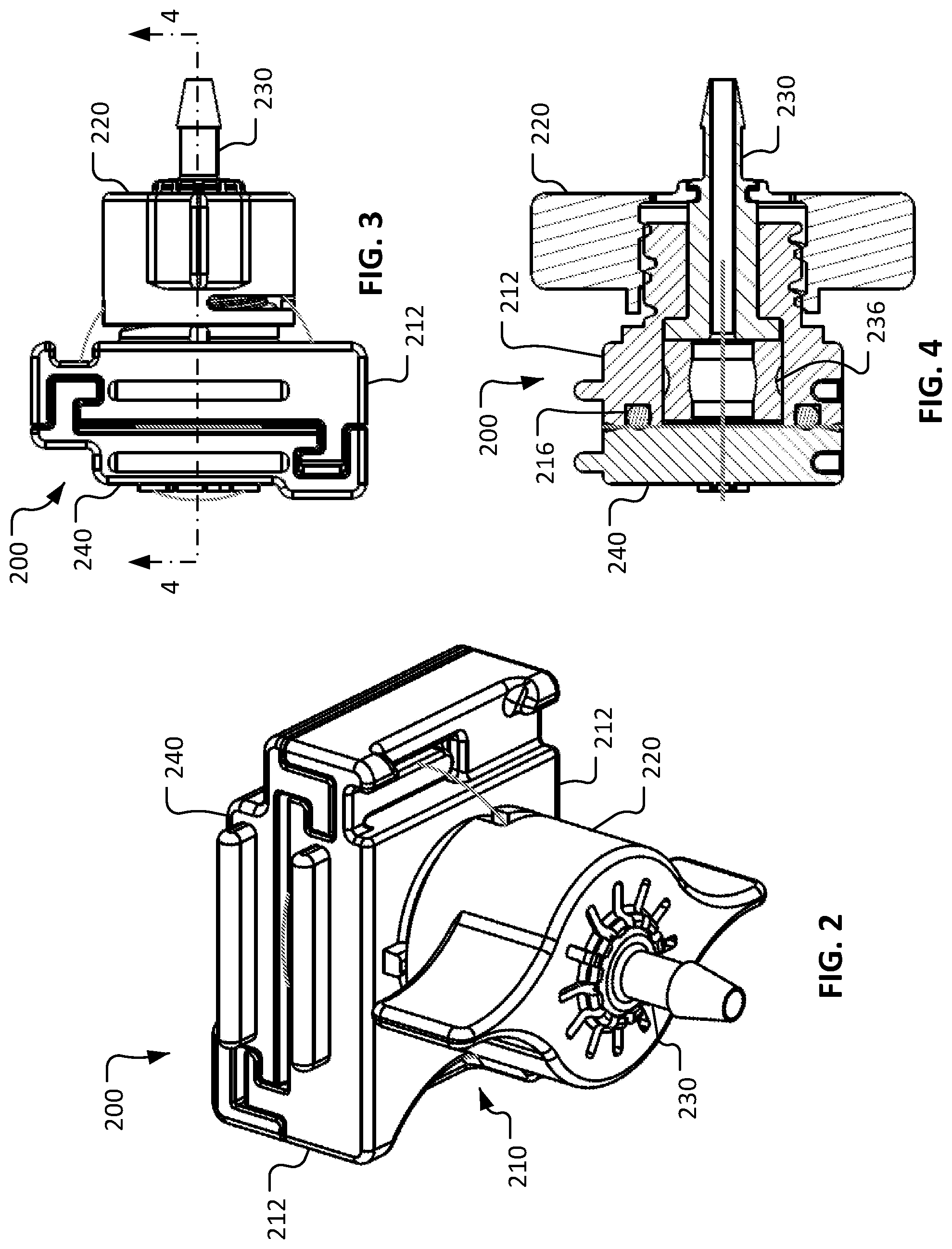 Patent US11781687 Figure 2 – Single-use genderless aseptic fluid couplings