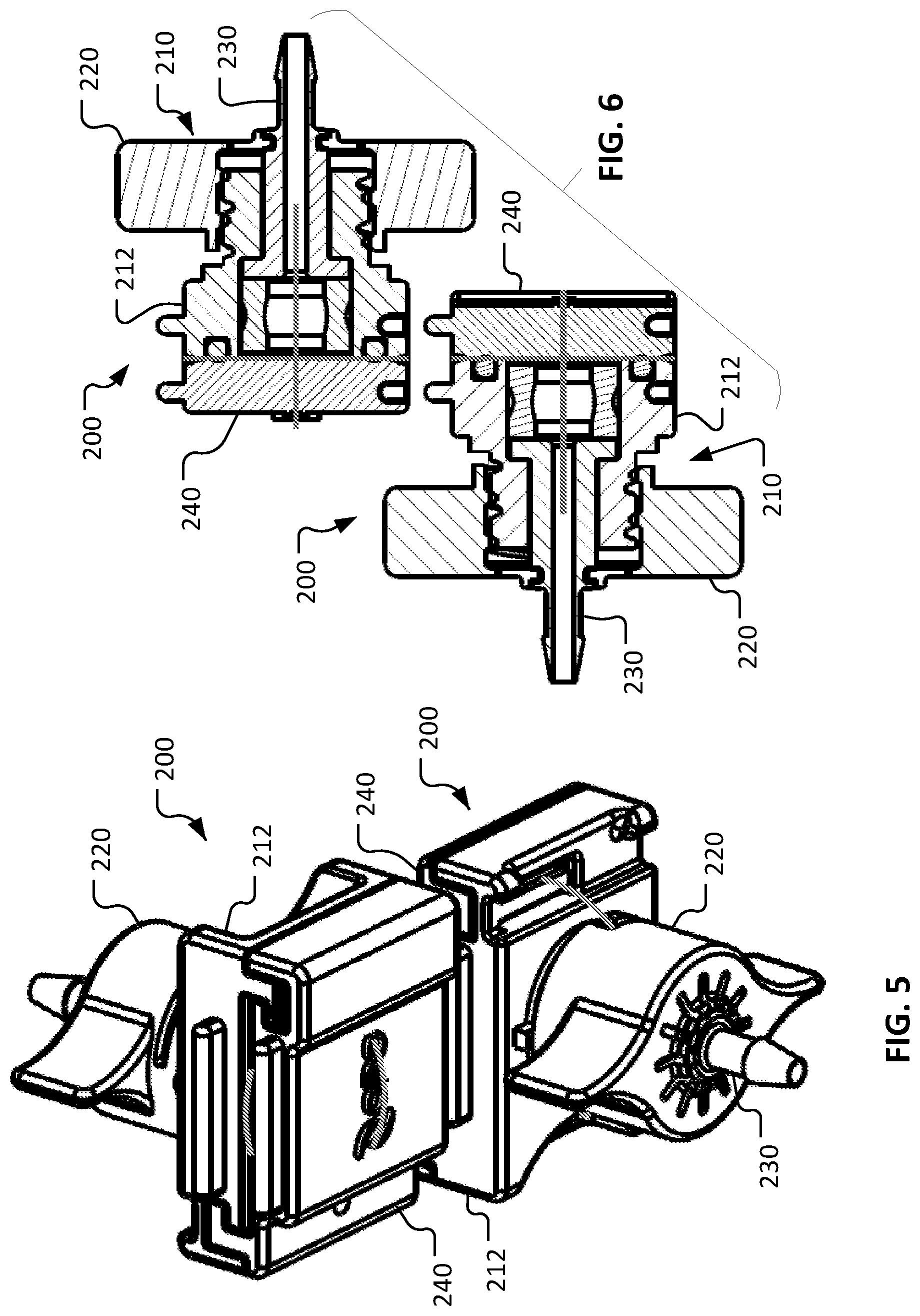 Patent US11781687 Figure 3 – Single-use genderless aseptic fluid couplings