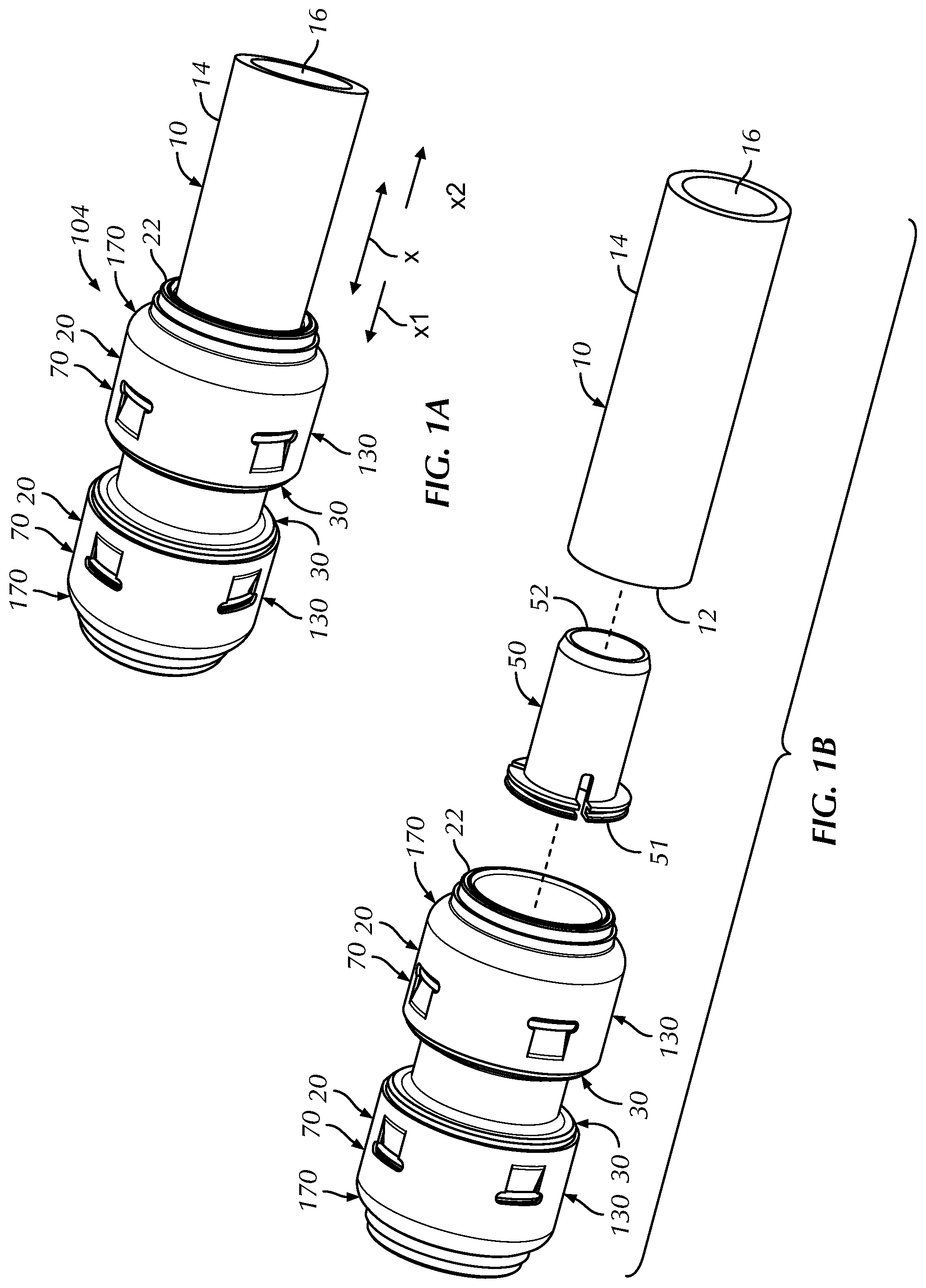 Patent US11781689 — Push-to-connect fitting providing an insertion indication — Figure 1