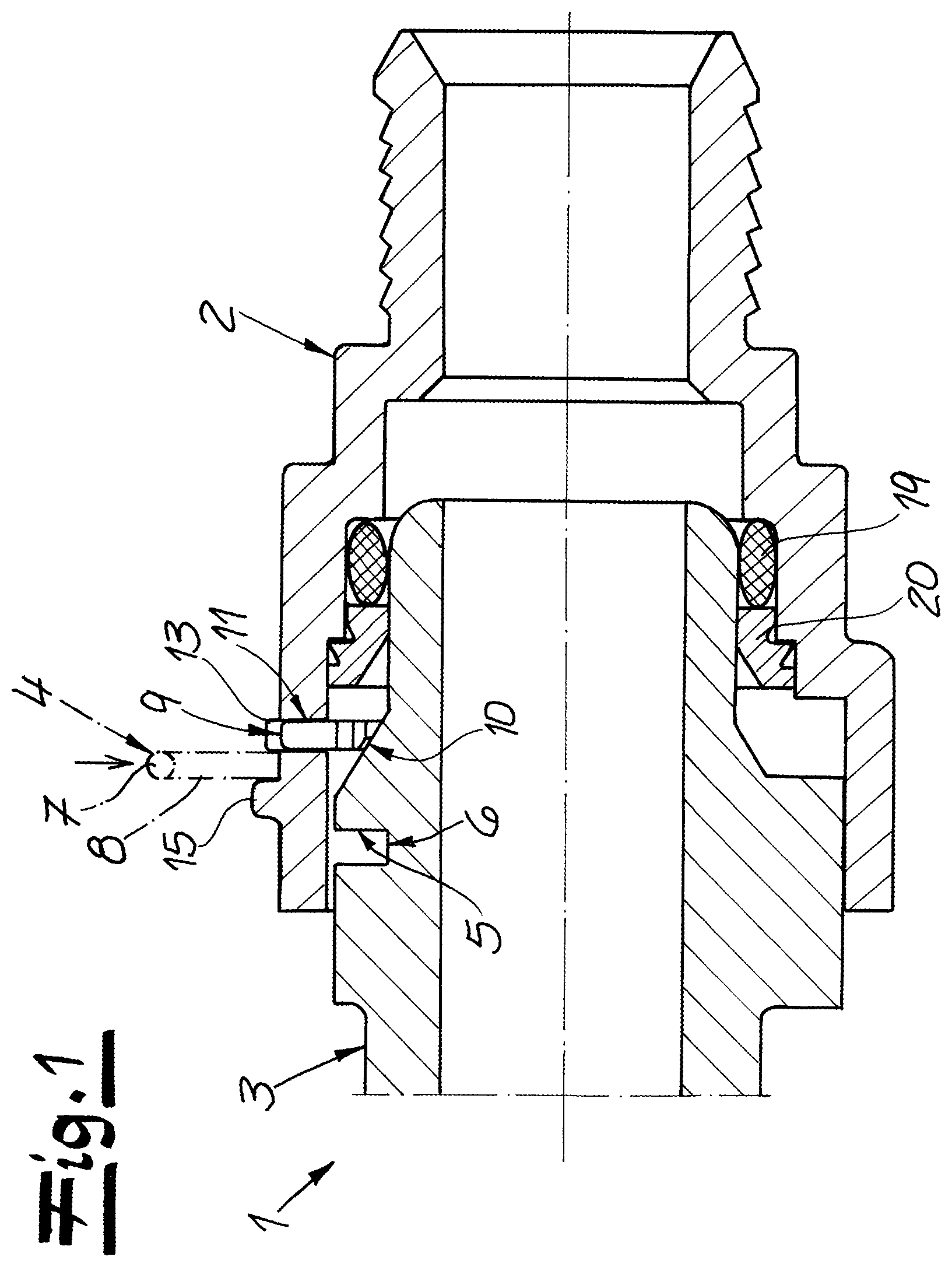 Patent US11781690 — Connector — Figure 1