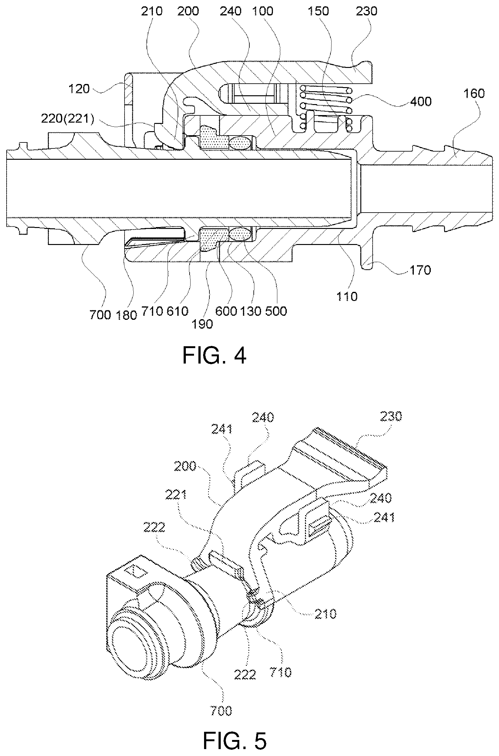 Patent US11781691 Figure 4 – Quick connector