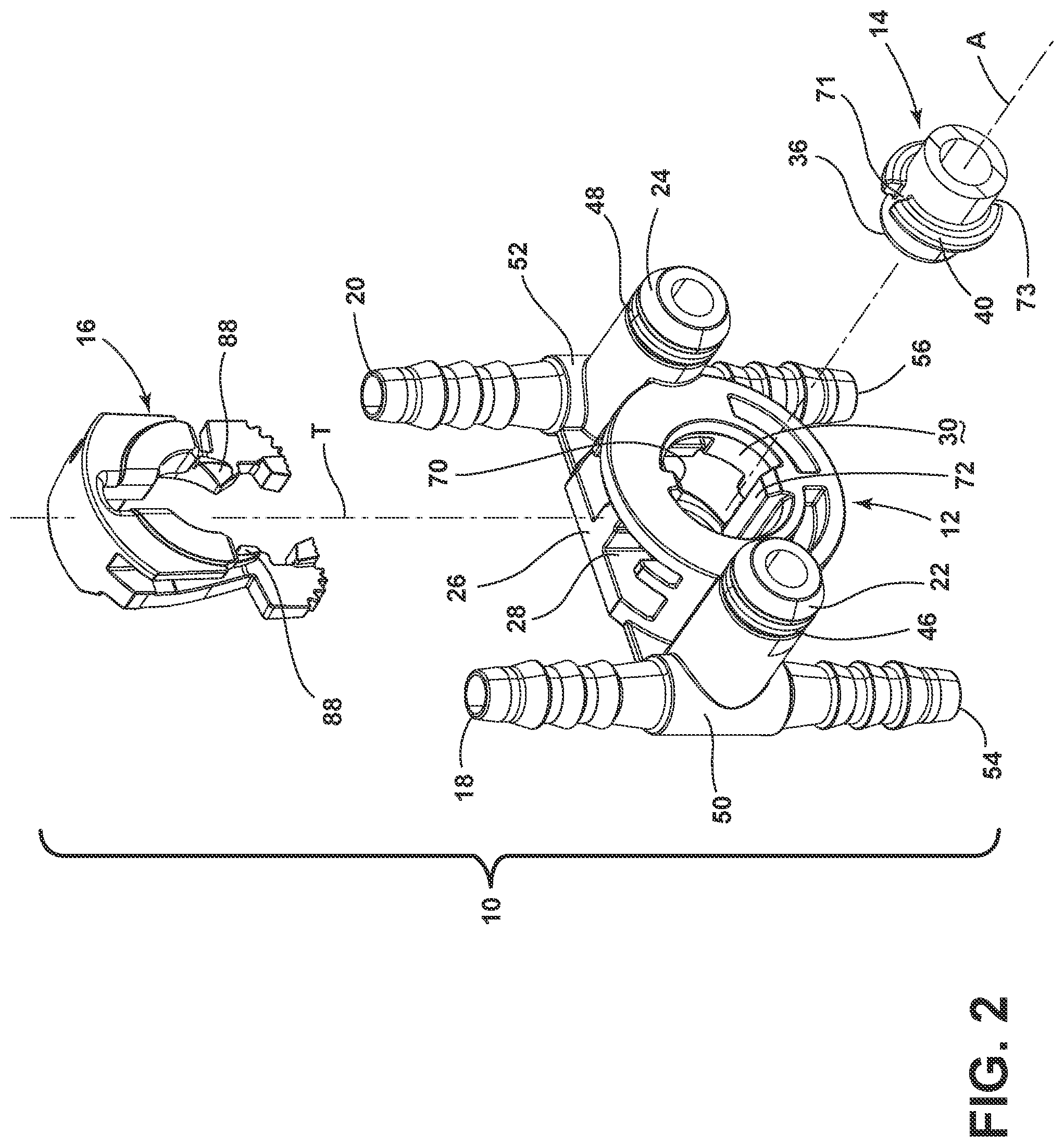 Patent US11781692 Figure 2 – Adaptor with quick connect coupling