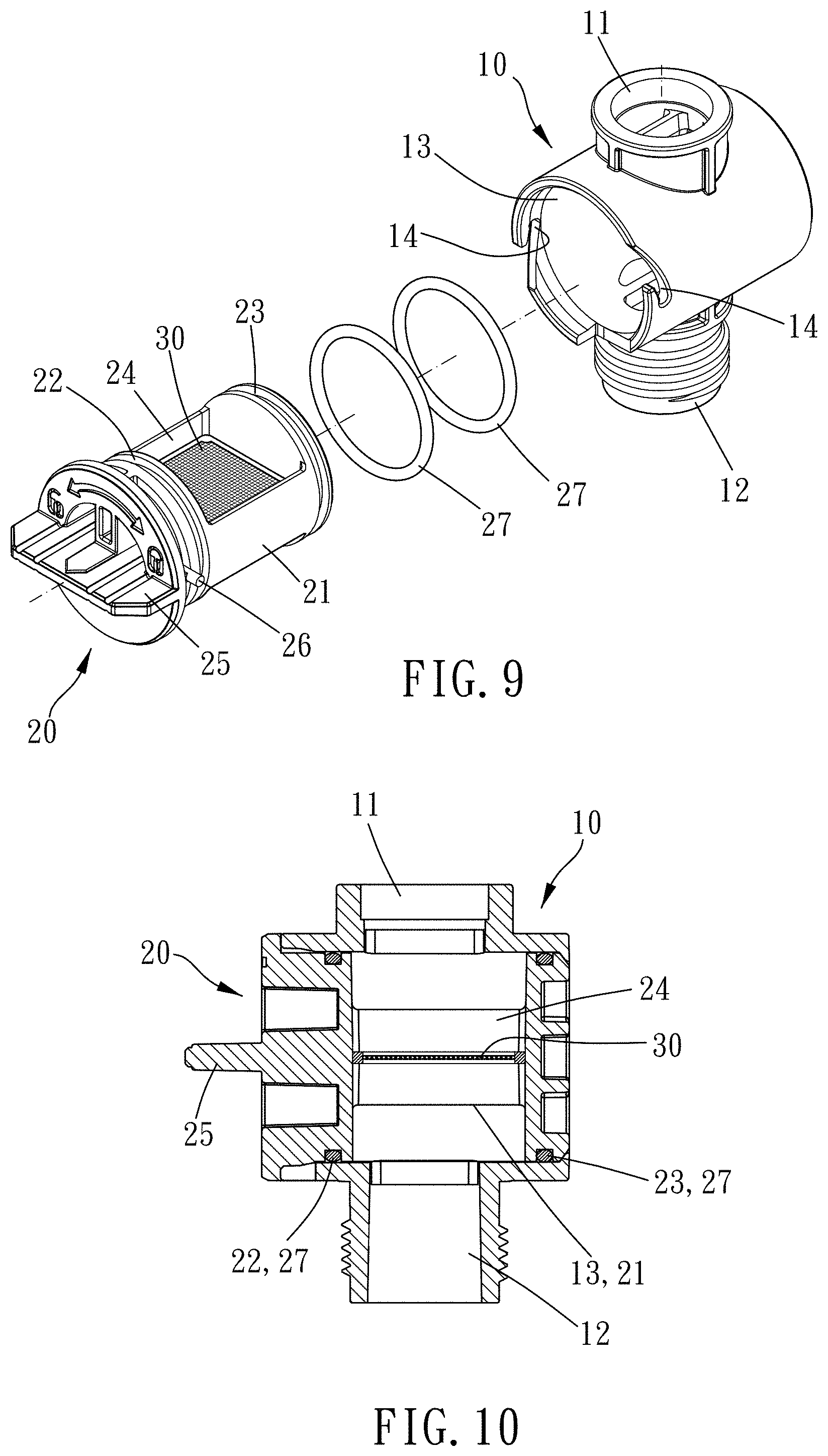 Patent US11781693 Figure 7 – Pipe fittings with filter