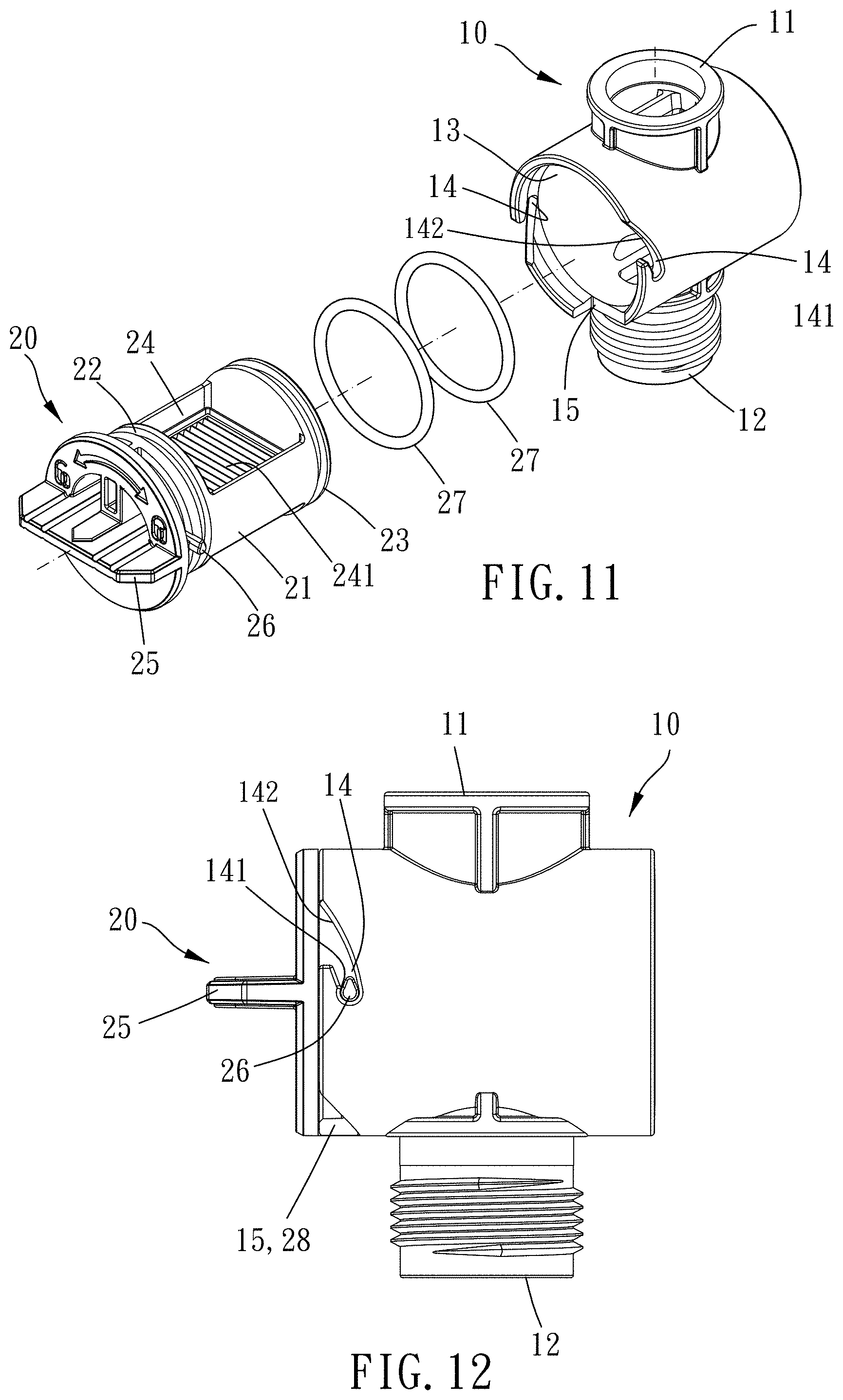 Patent US11781693 Figure 8 – Pipe fittings with filter