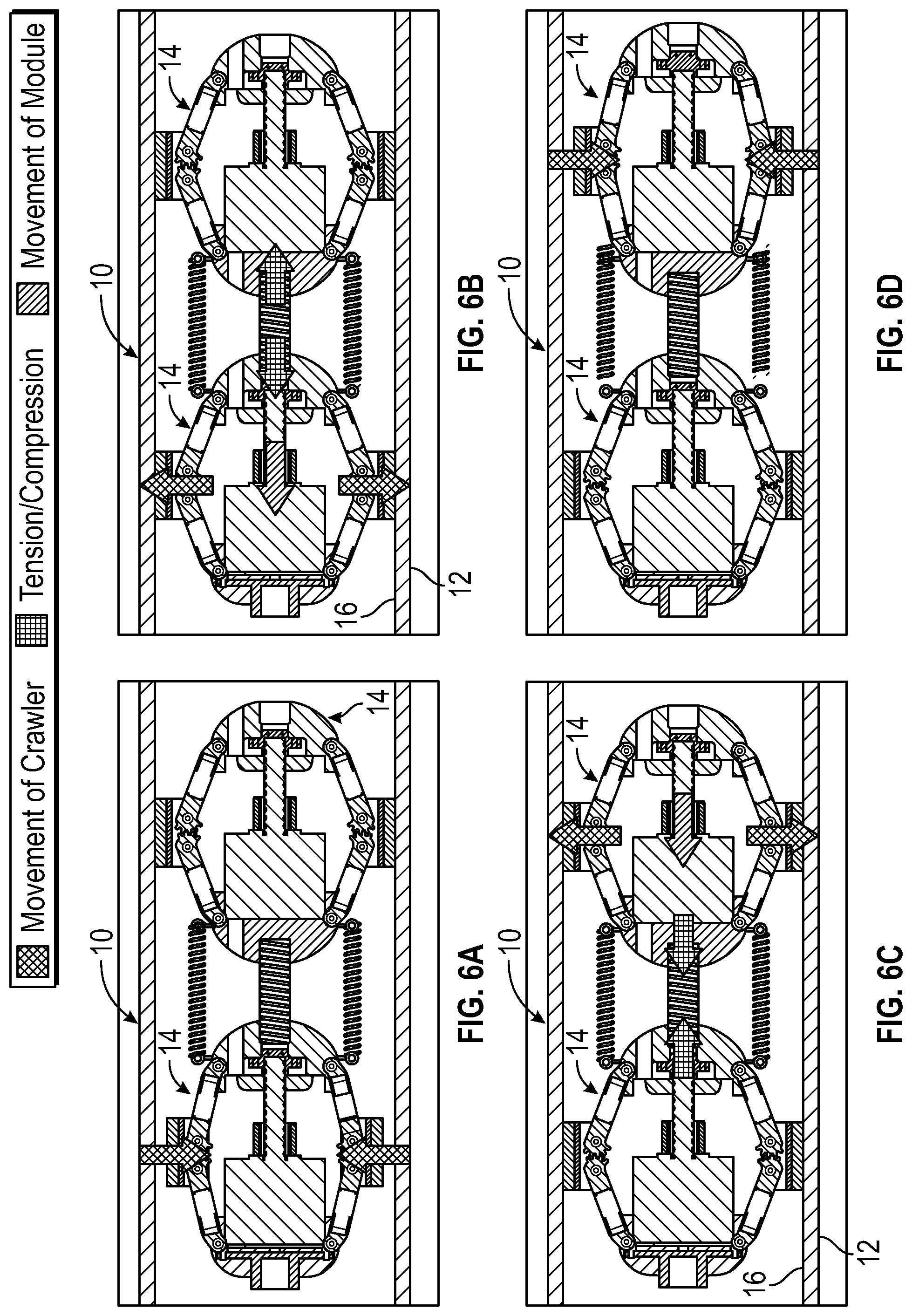 Patent US11781698 Figure 6 – Modular robotic crawler with hybrid locomotion for inspection of small diameter pipe