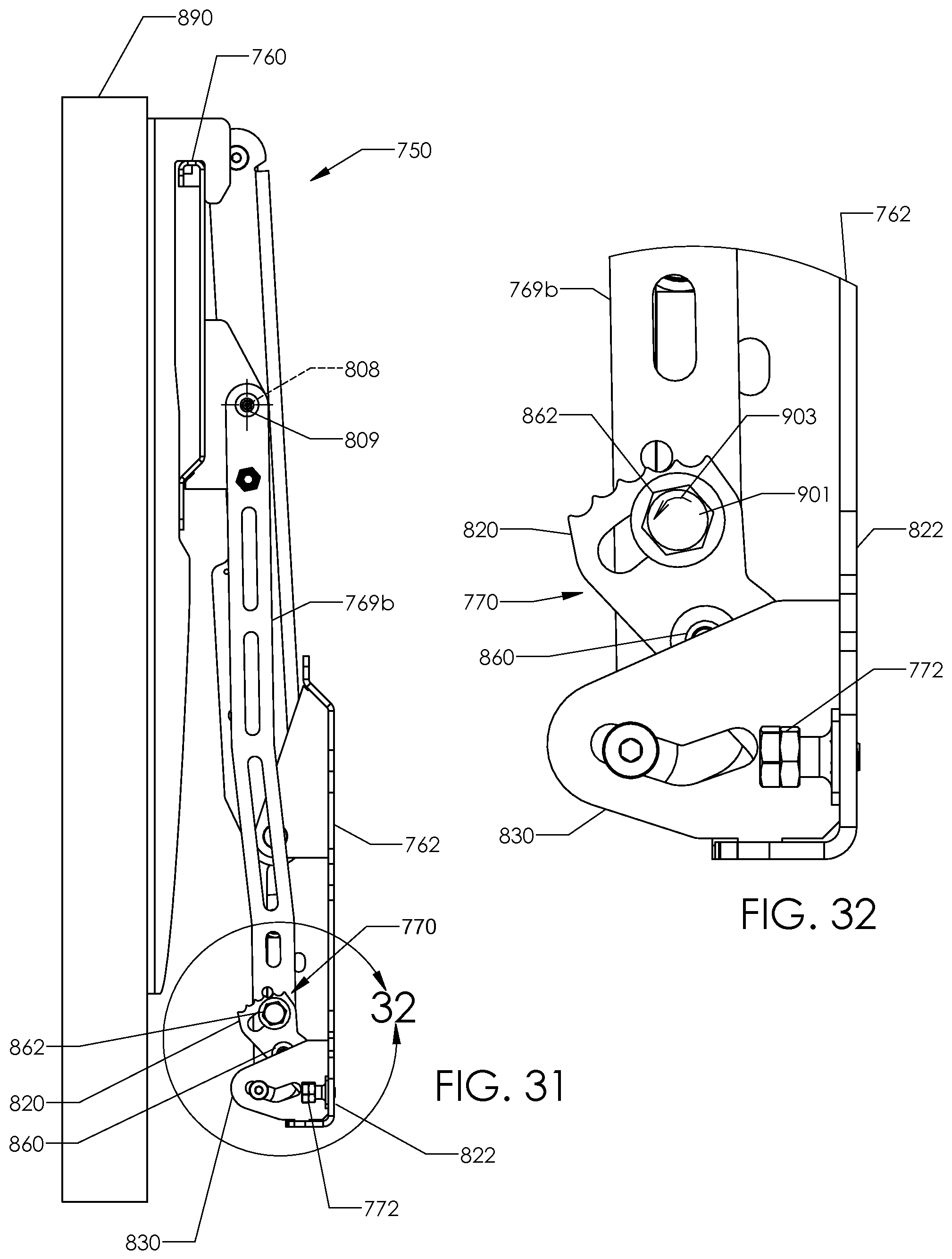 Patent US11781702 Figure 20 – Motorized mounting systems for televisions