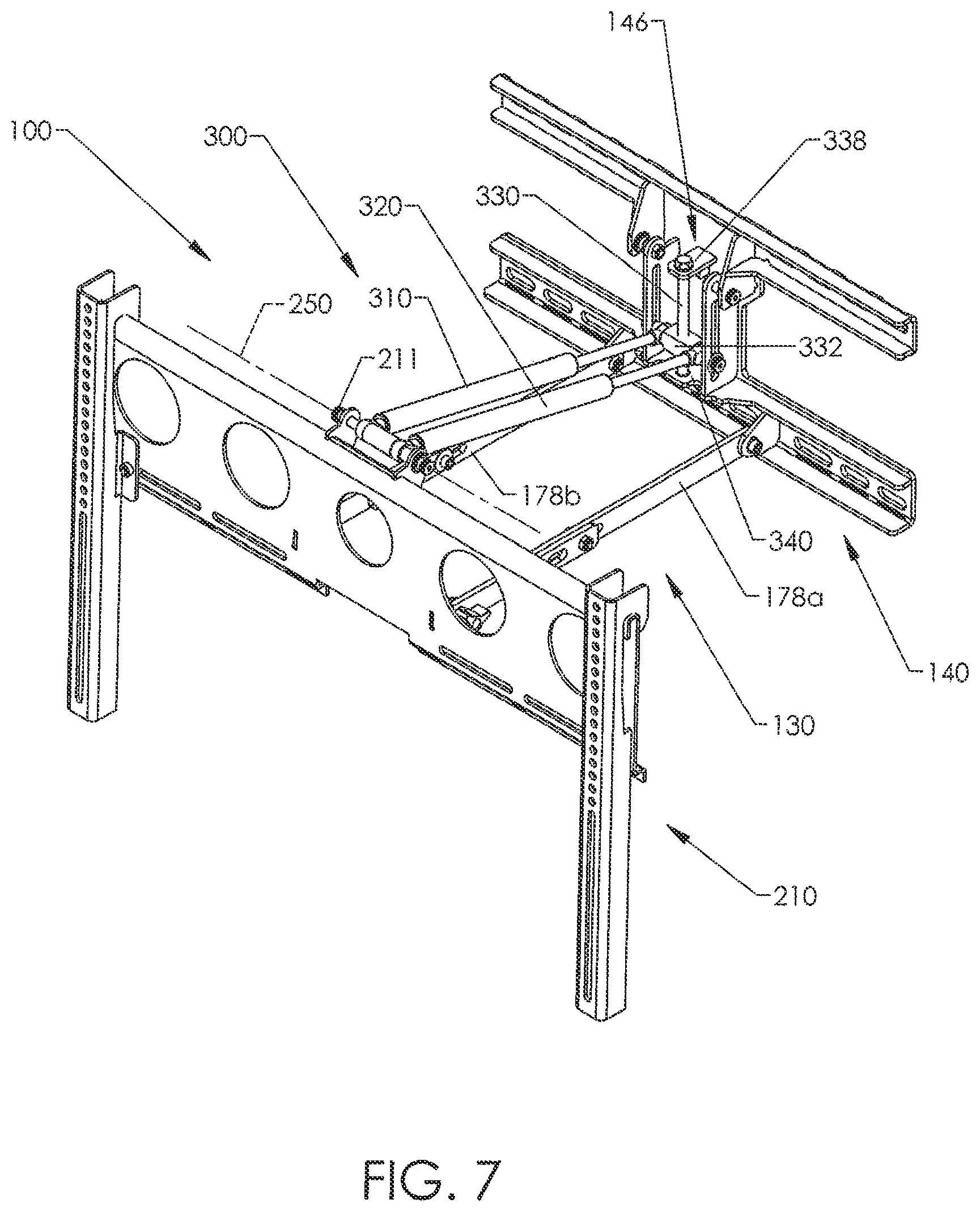 Patent US11781703 Figure 5 – Adjustable mounting systems for televisions