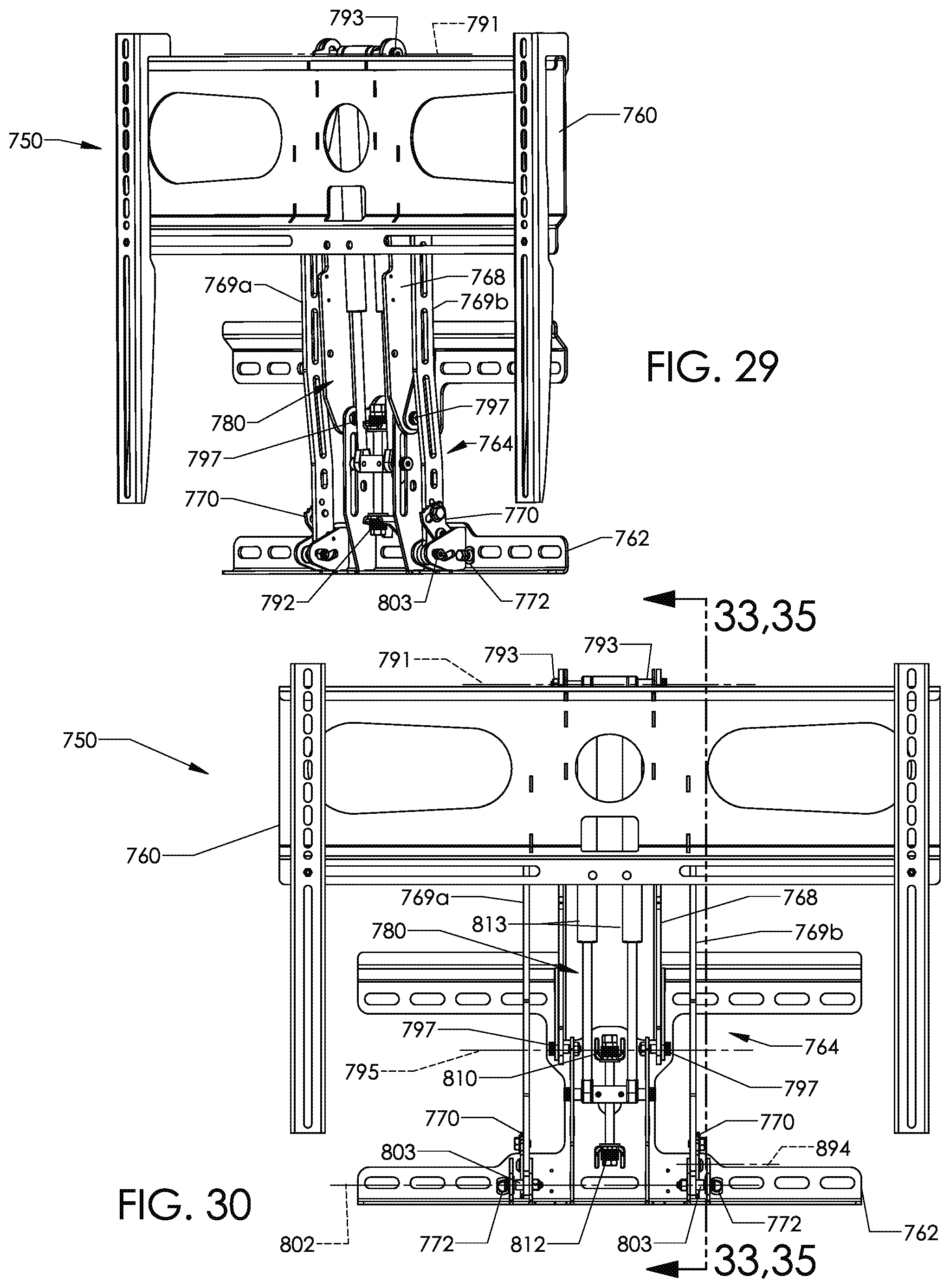 Patent US11781703 Figure 19 – Adjustable mounting systems for televisions