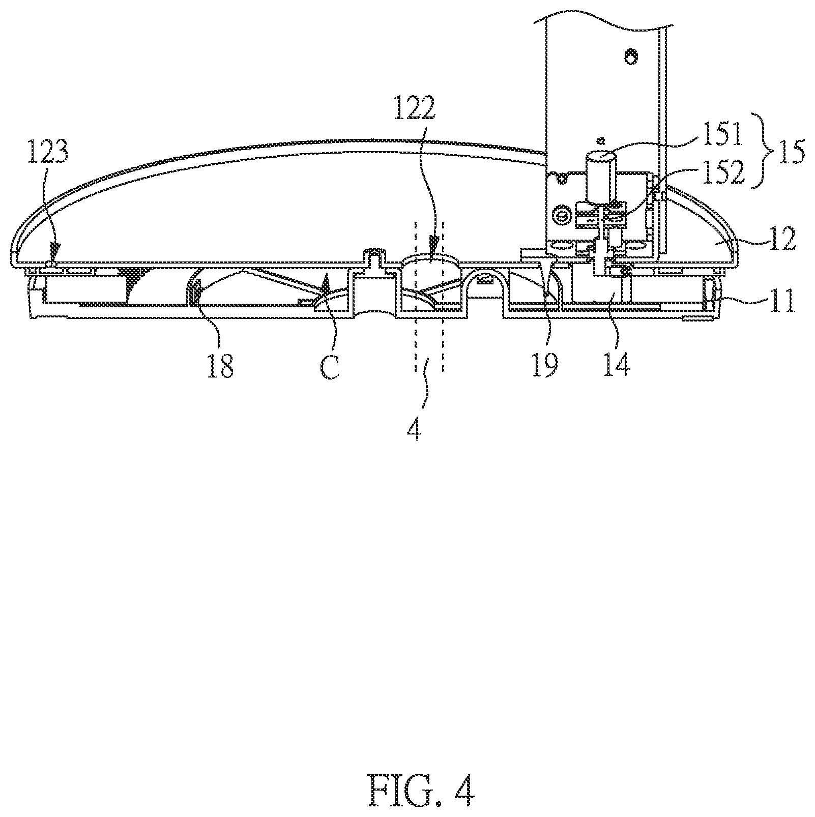 Patent US11781706 Figure 4 – Supporting device