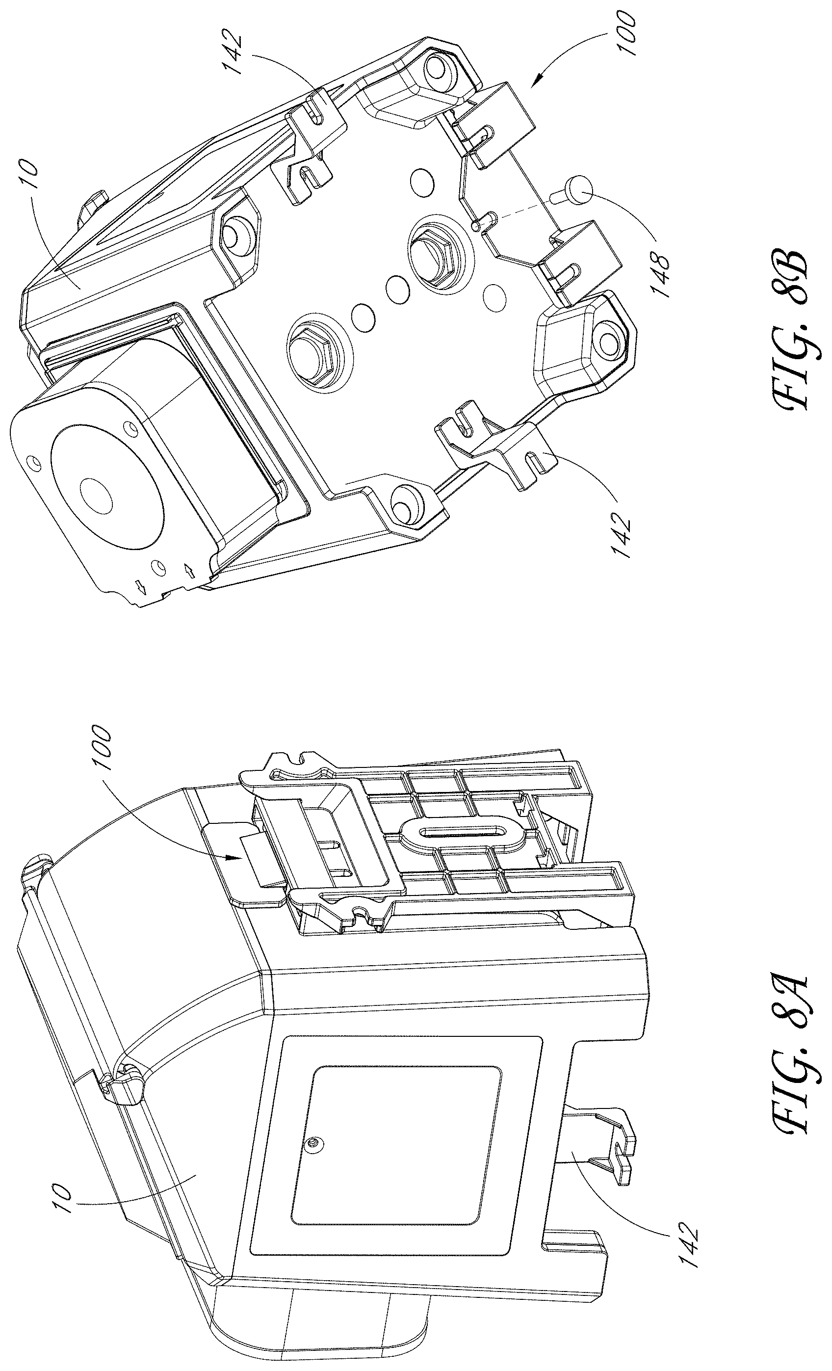 Patent US11781709 Figure 8 – Quick-release pump mounting bracket