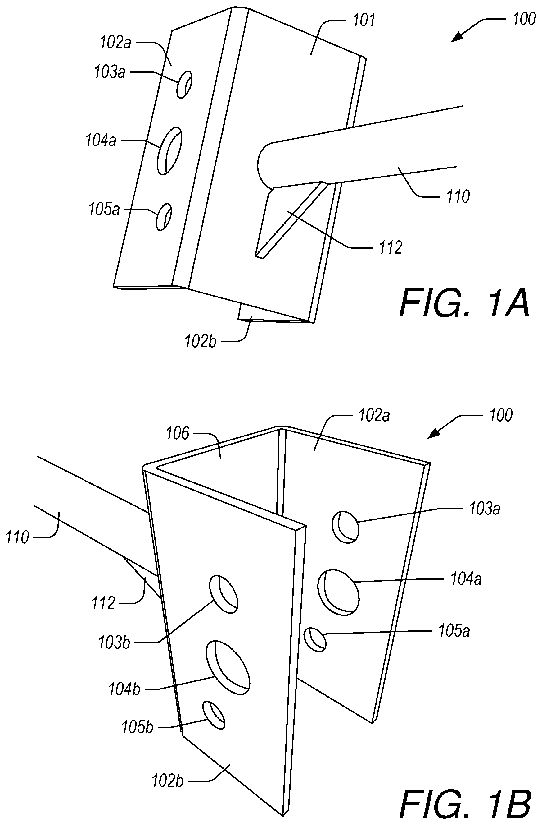 Patent US11781711 Figure 1 – Multi-use mounting bracket with extension and internal support rod for gym accessories