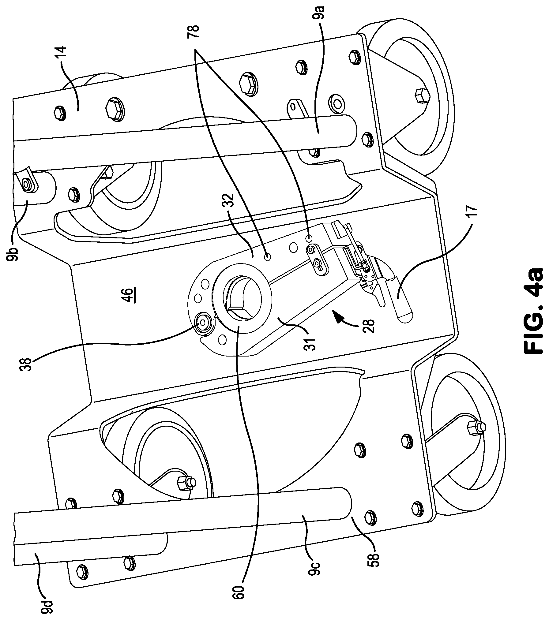 Patent US11781713 Figure 4 – Mobile support assembly for holding and transporting a container