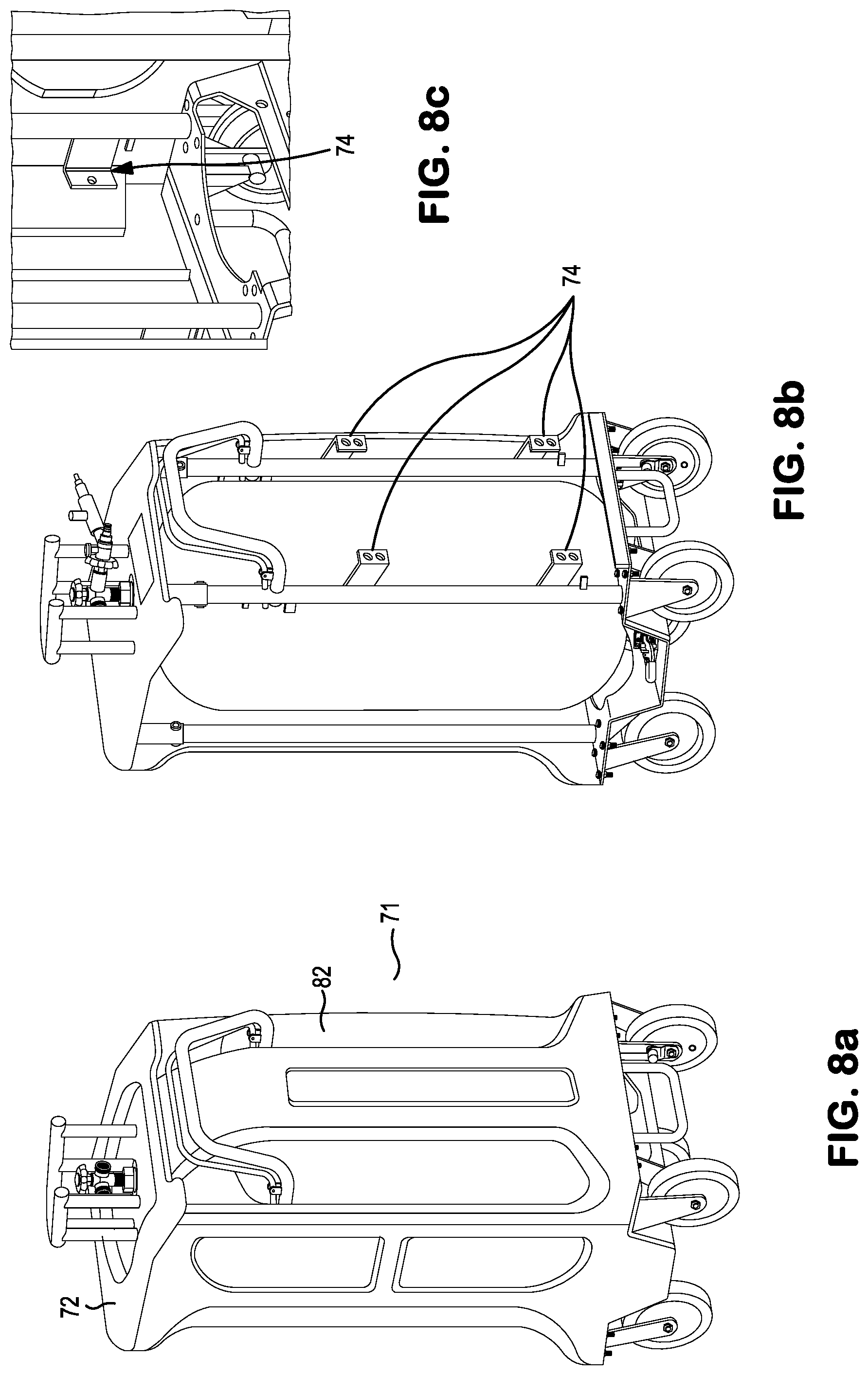 Patent US11781713 Figure 11 – Mobile support assembly for holding and transporting a container