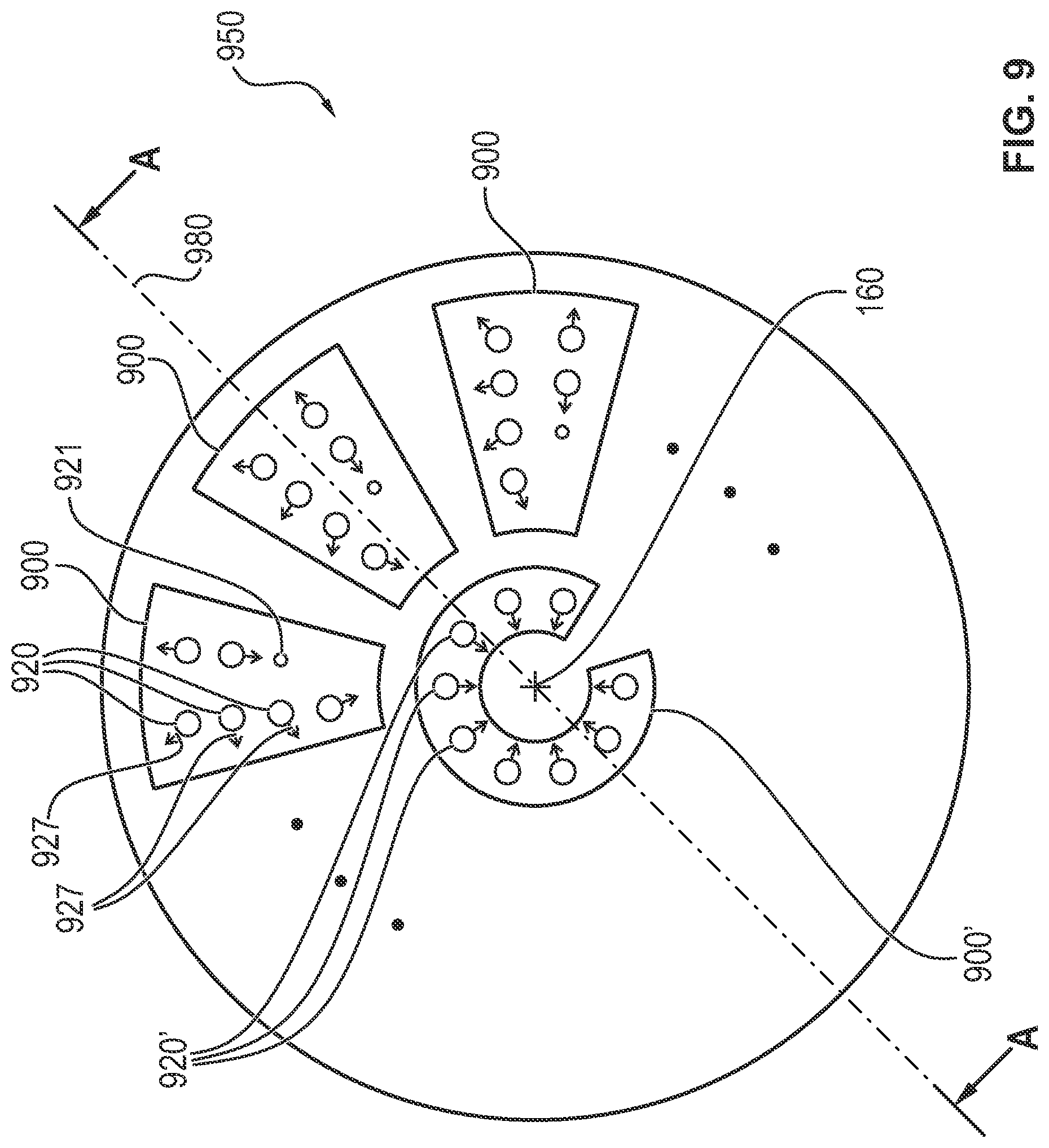 Patent US11781717 Figure 7 – Lighting unit and luminaire with skewed LED optics pairs