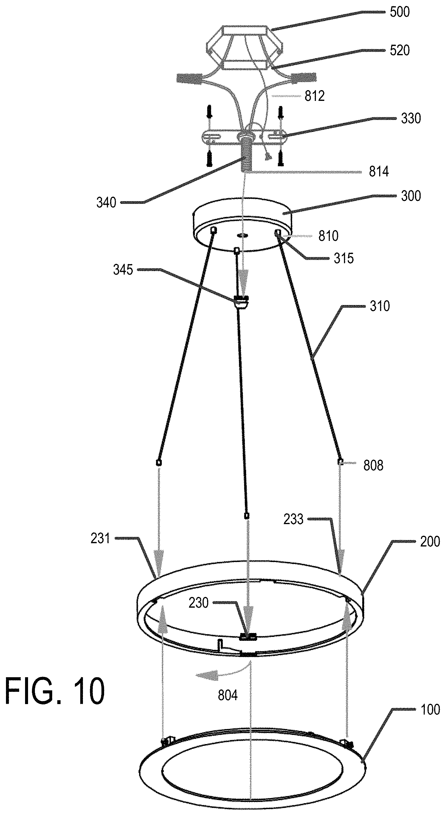 Patent US11781718 Figure 10 – Multi-configurable light emitting diode (LED) flat panel lighting fixture