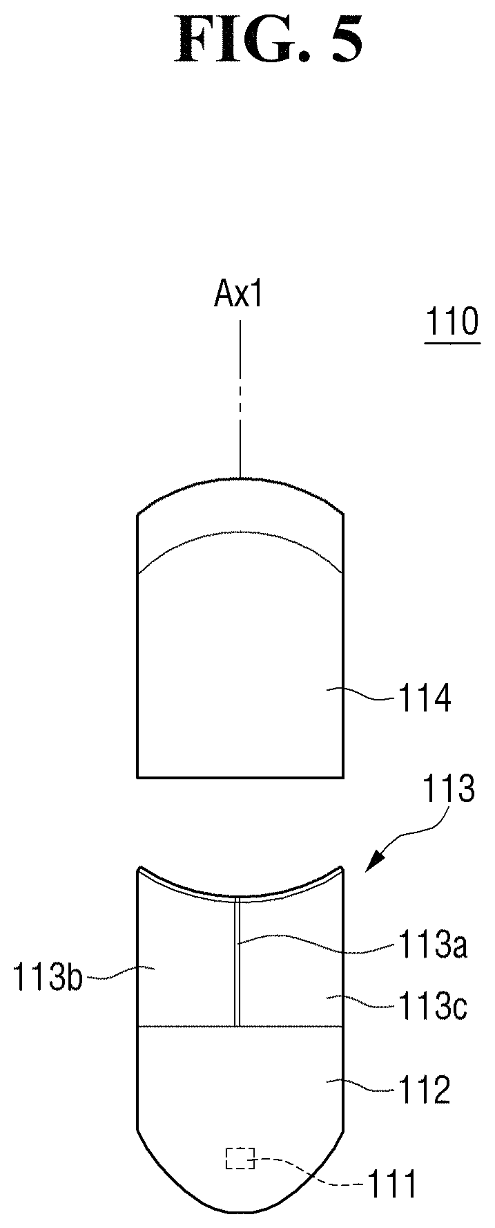 Patent US11781719 Figure 5 – Vehicle lamp