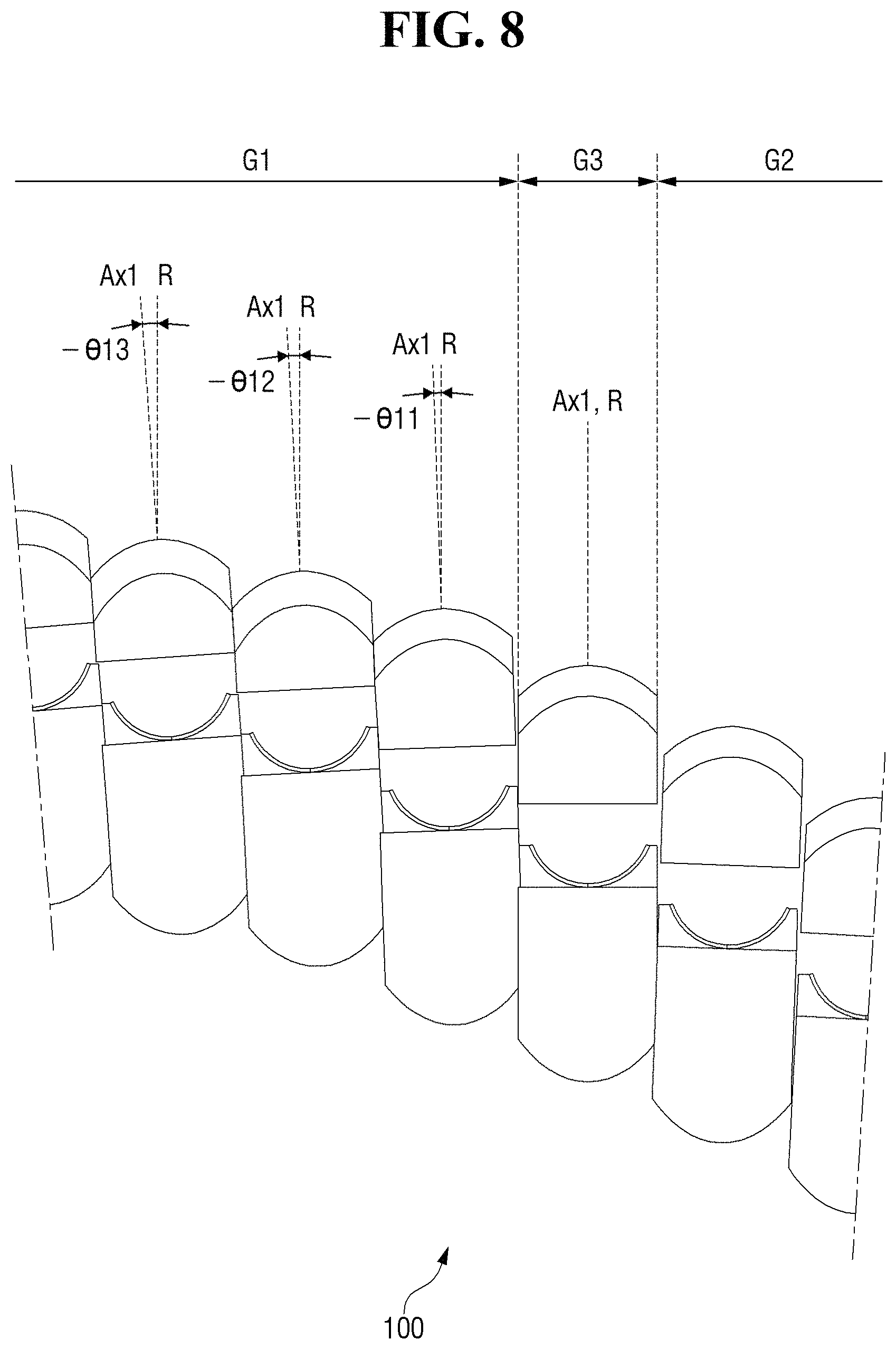 Patent US11781719 Figure 8 – Vehicle lamp