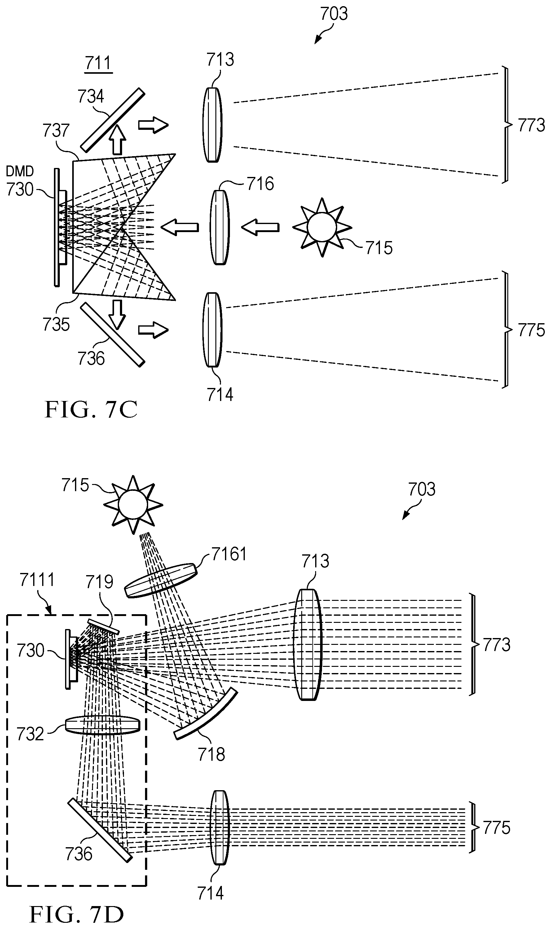 Patent US11781723 Figure 12 – Adaptive light source with spatial light modulator