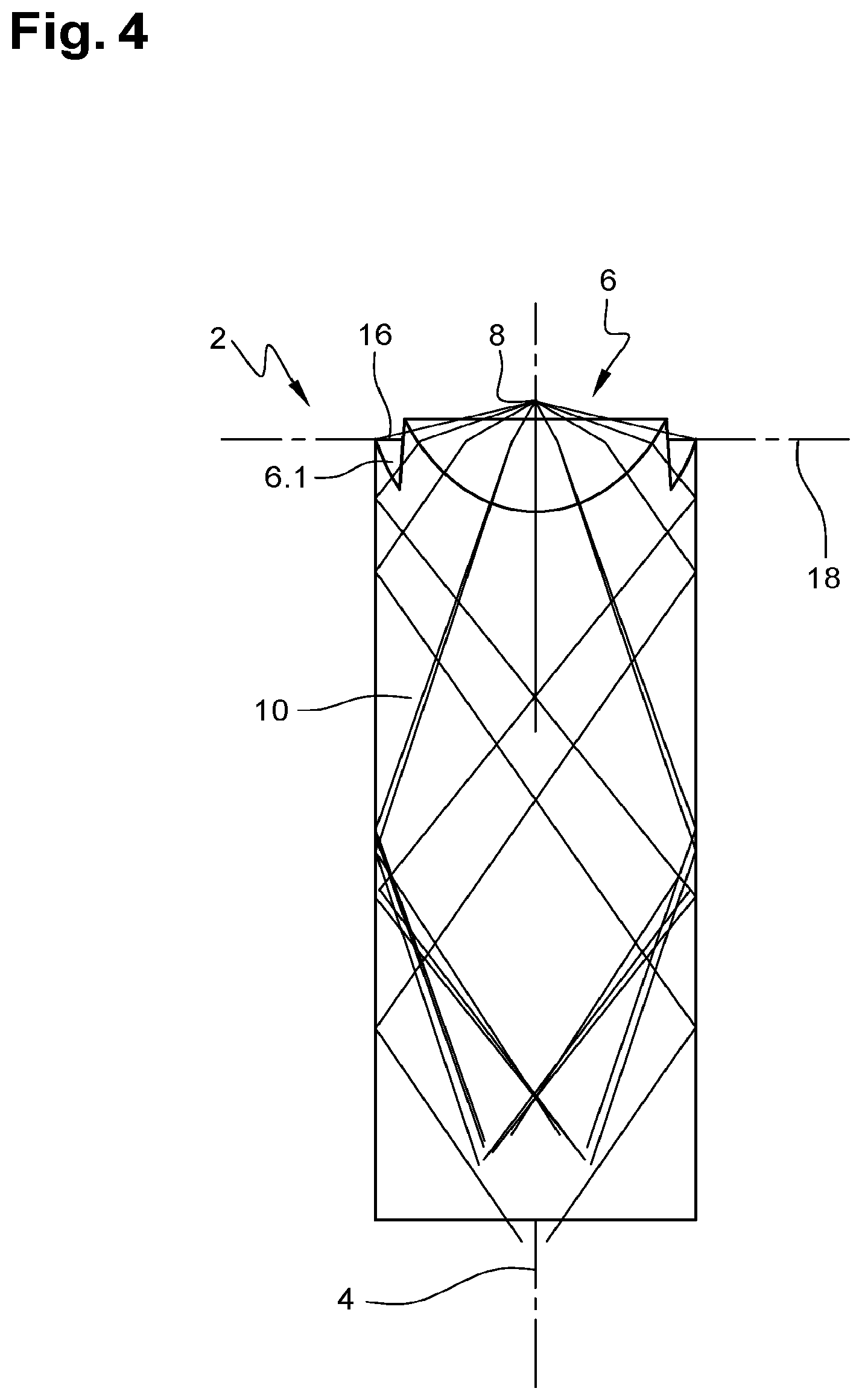 Patent US11781727 Figure 2 – Light guide having a partially collimating input face