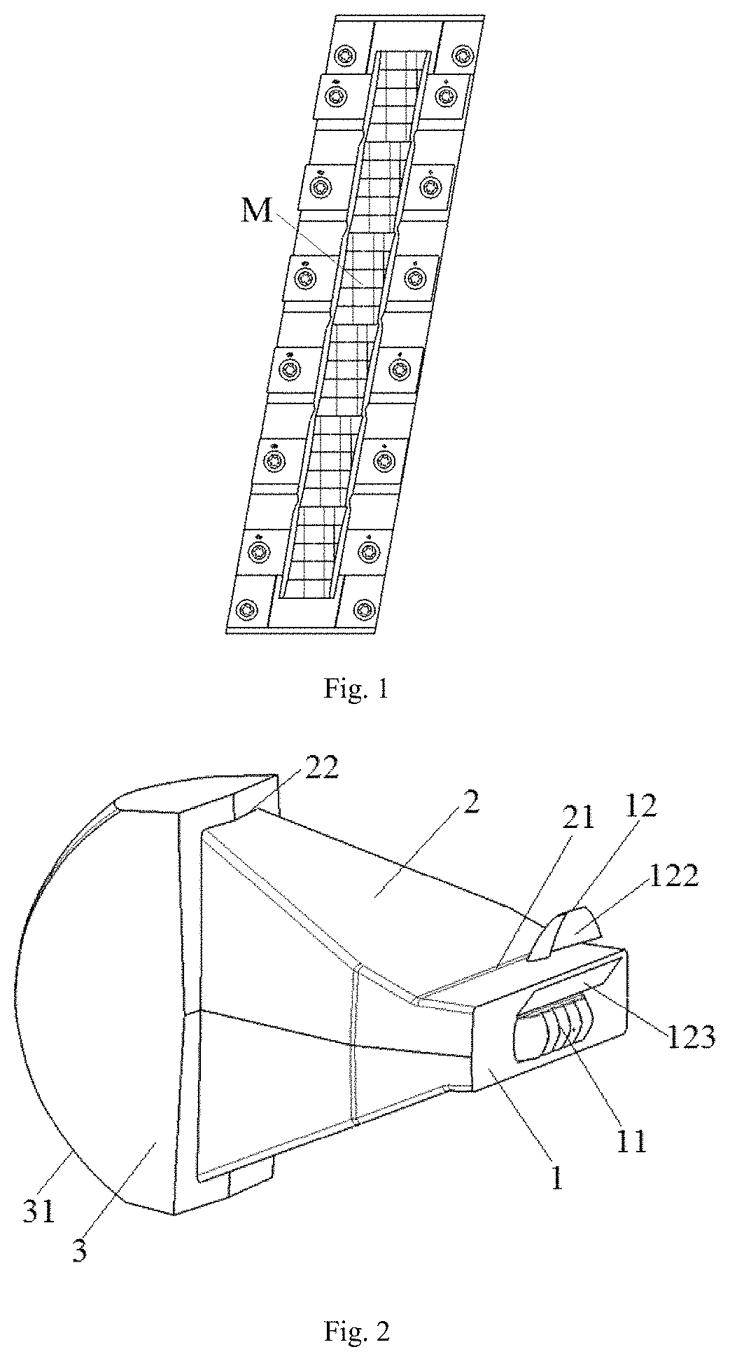 Patent US11781733 — Vehicle lamp optical element, vehicle lamp module, vehicle headlamp and vehicle — Figure 1
