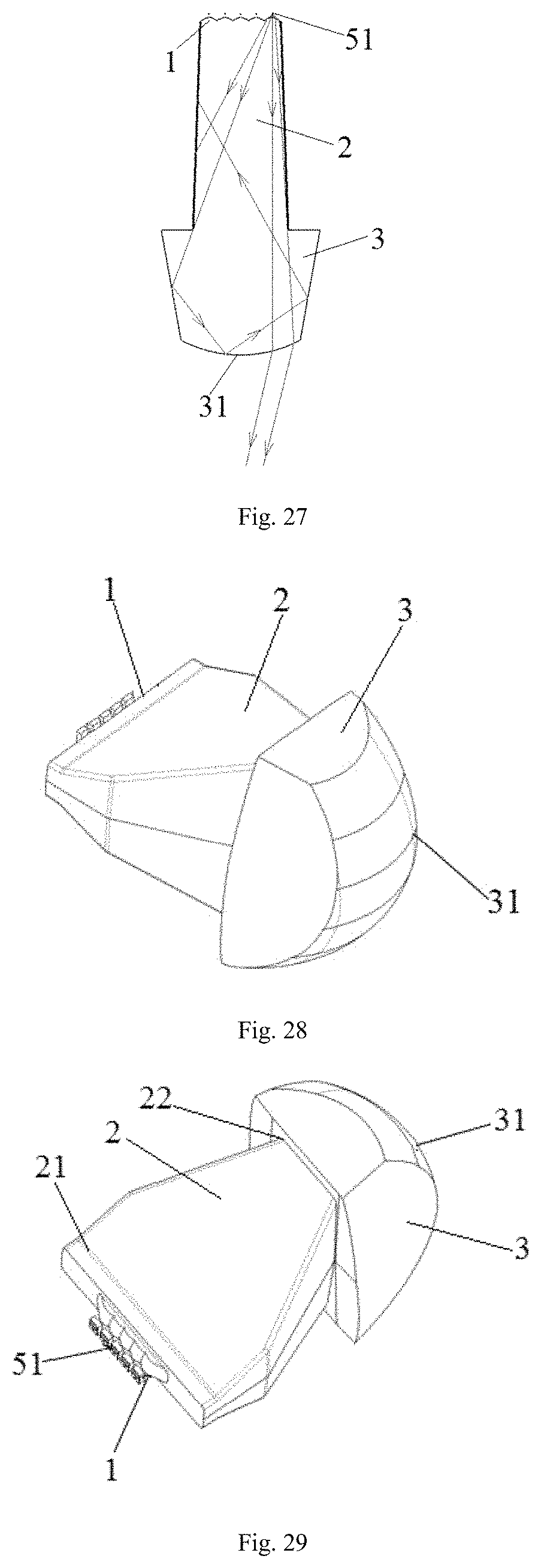 Patent US11781733 Figure 10 – Vehicle lamp optical element, vehicle lamp module, vehicle headlamp and vehicle