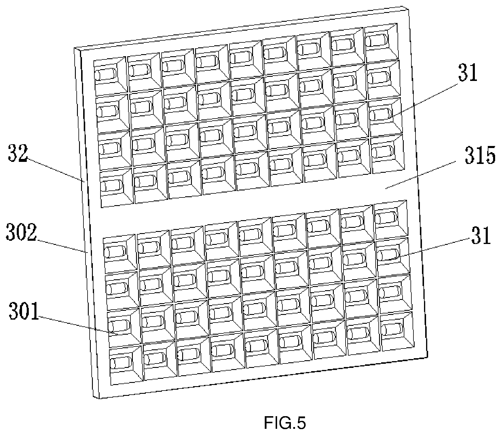 Patent US11781736 Figure 3 – LED lighting device and novel grille lamp