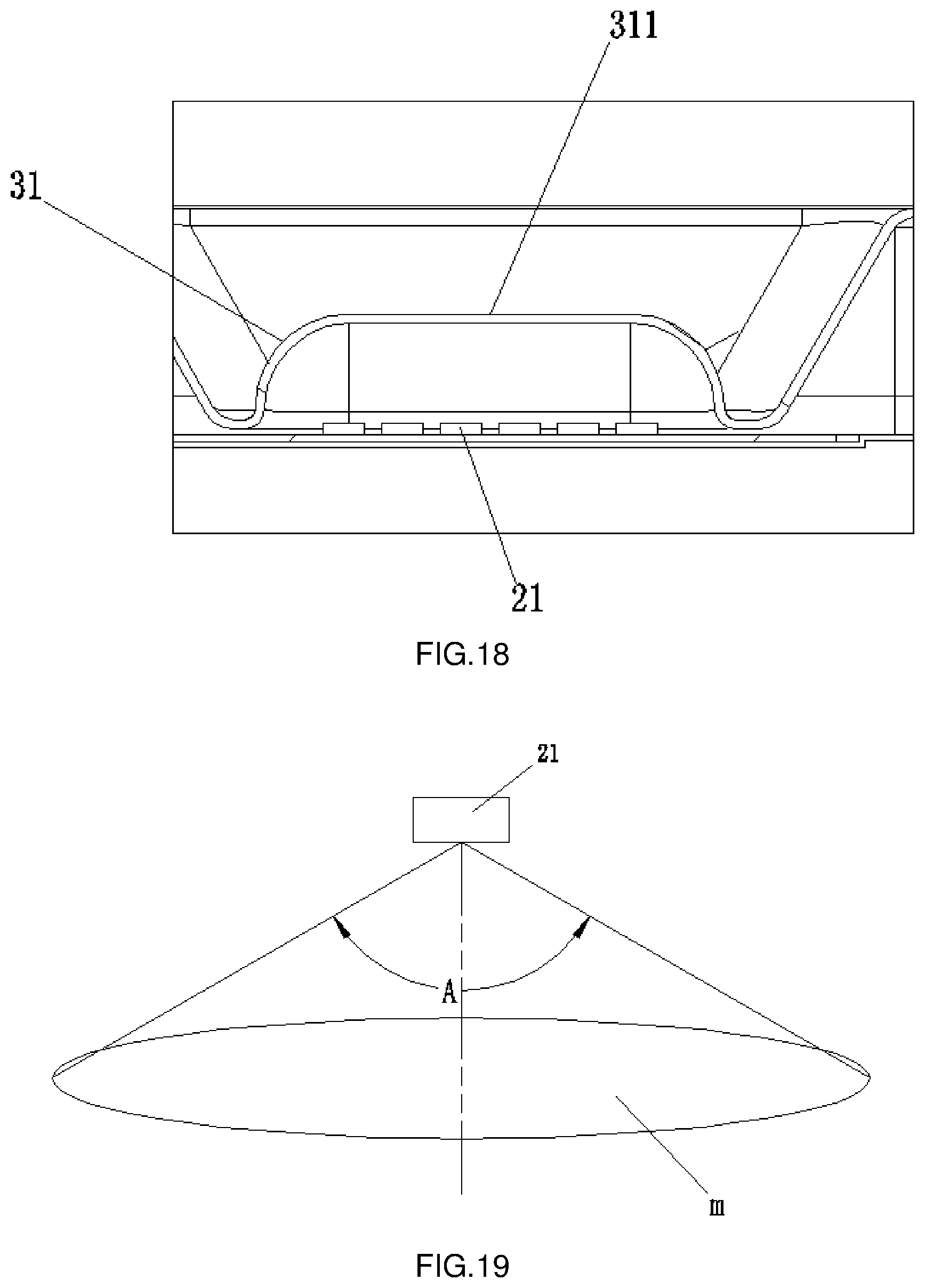Patent US11781736 Figure 11 – LED lighting device and novel grille lamp
